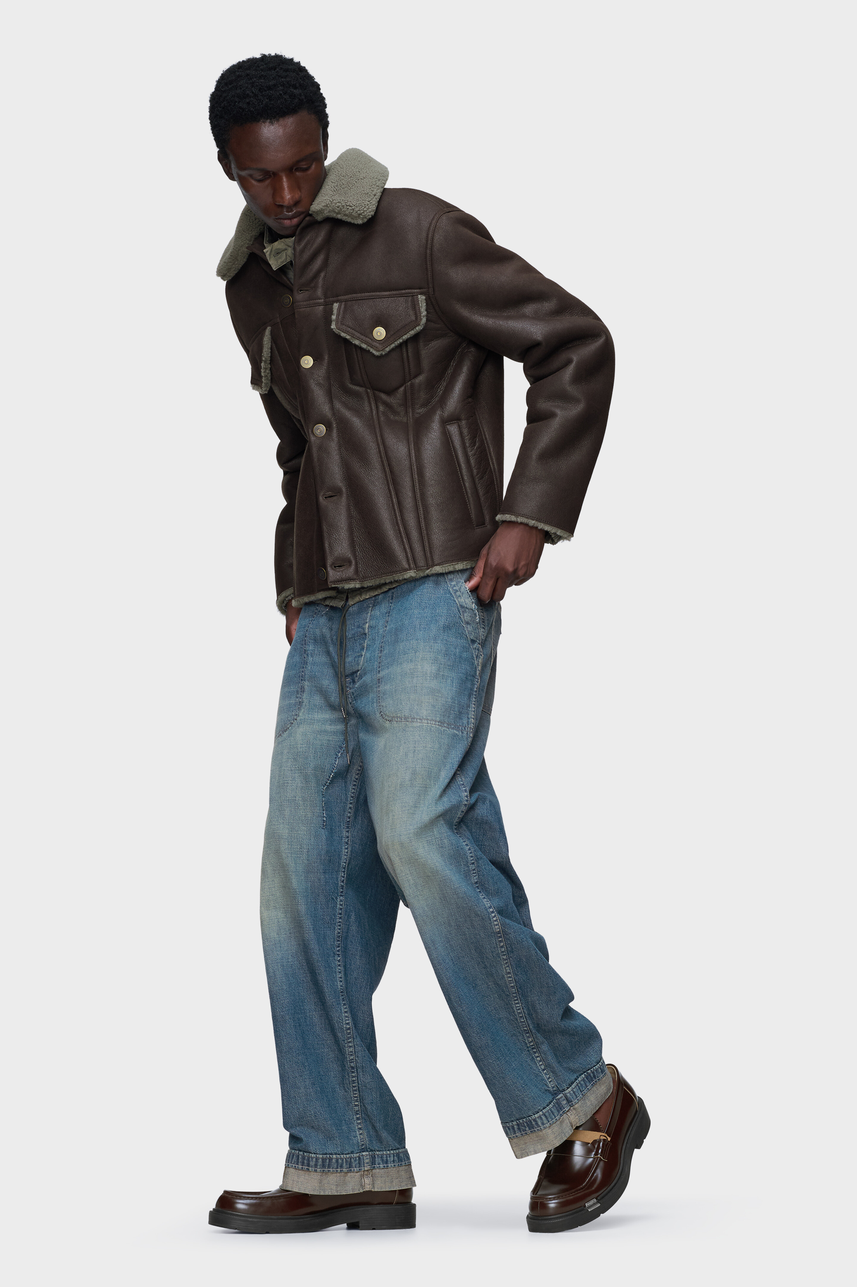 Wide-leg jeans Blue | Maison Margiela Official