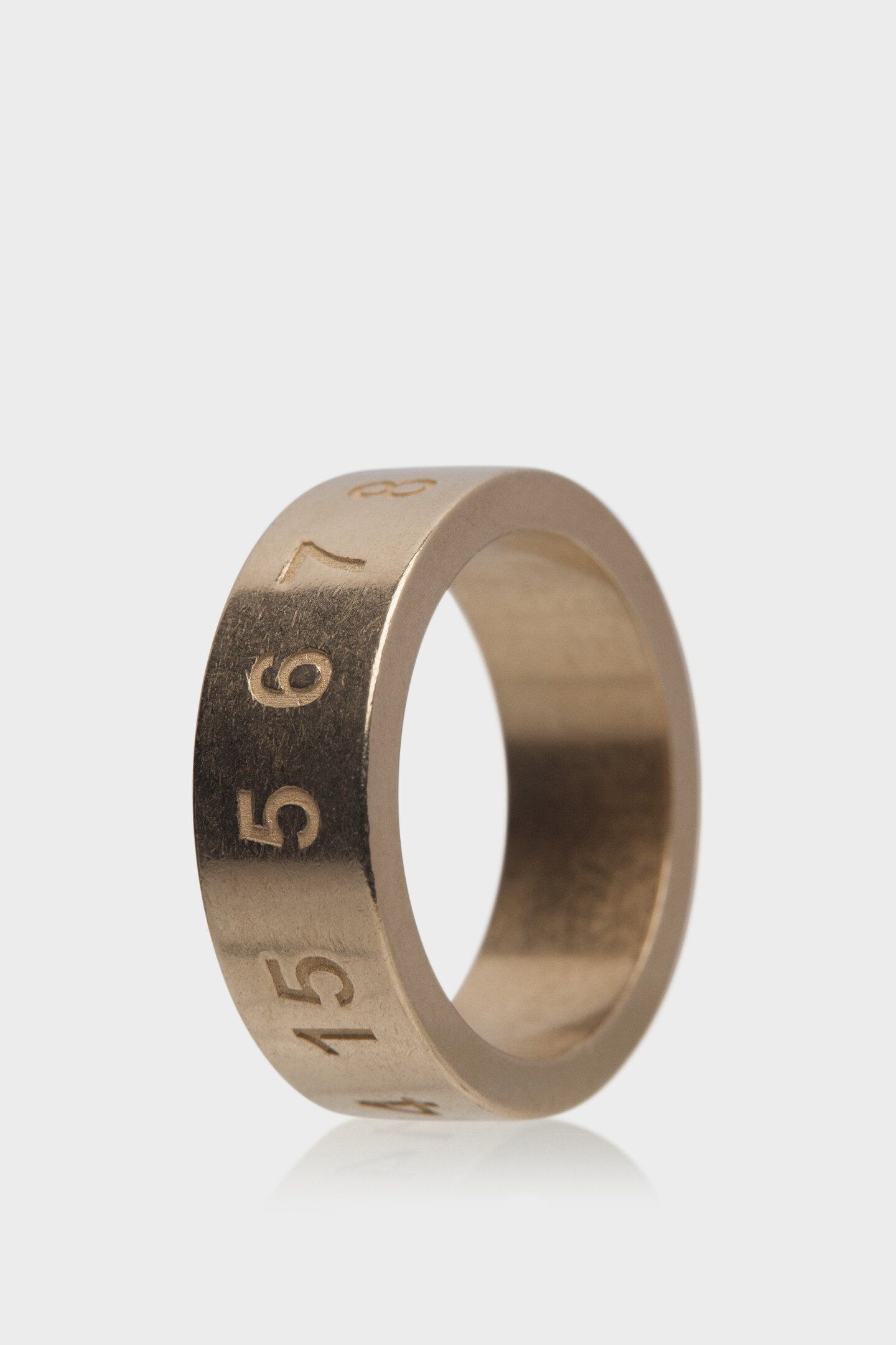 Yellow Gold Plating Burattato Anello Numeric | Maison Margiela