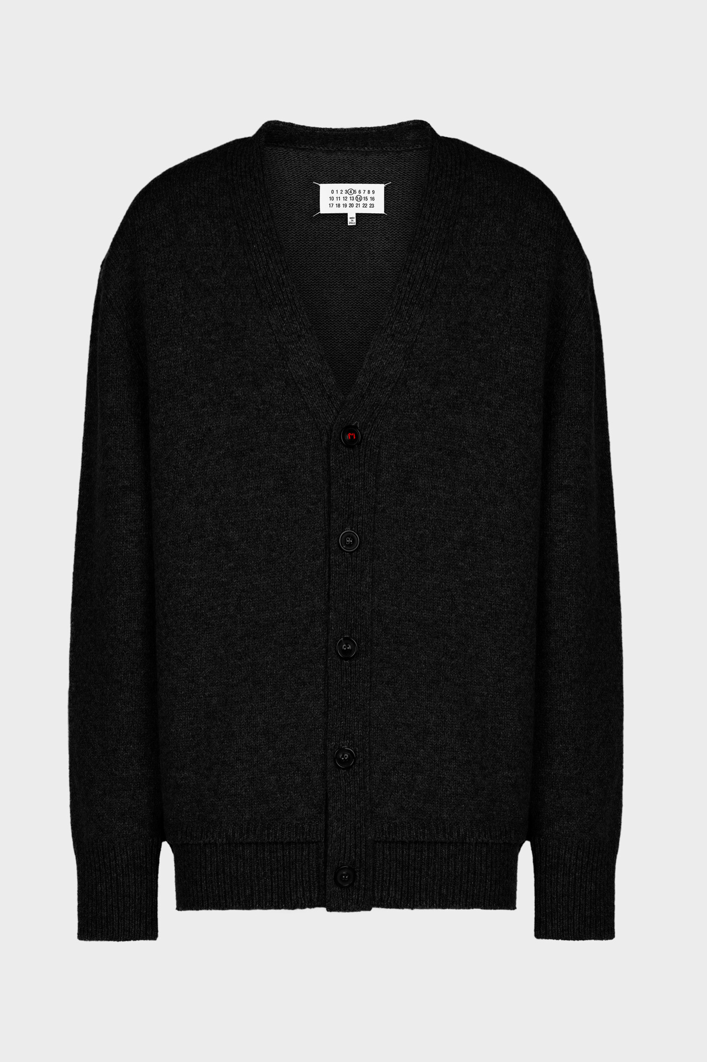 Maison Margiela エルボーパッチカーディガン ブラック L エルボーパッチカーディガン