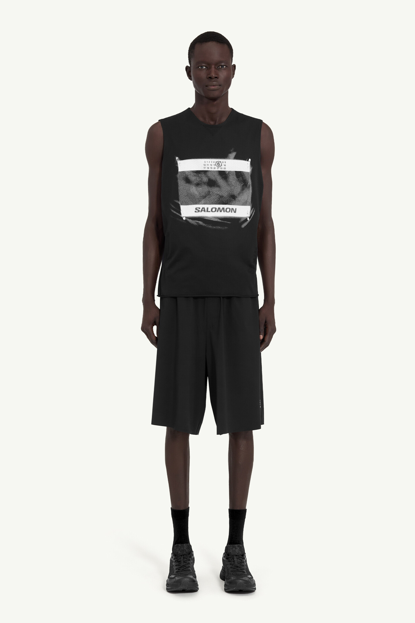 Black Nylon Seamless Crewneck Top | Maison Margiela Black Nylon Seamless Crewneck Top | Maison Margiela