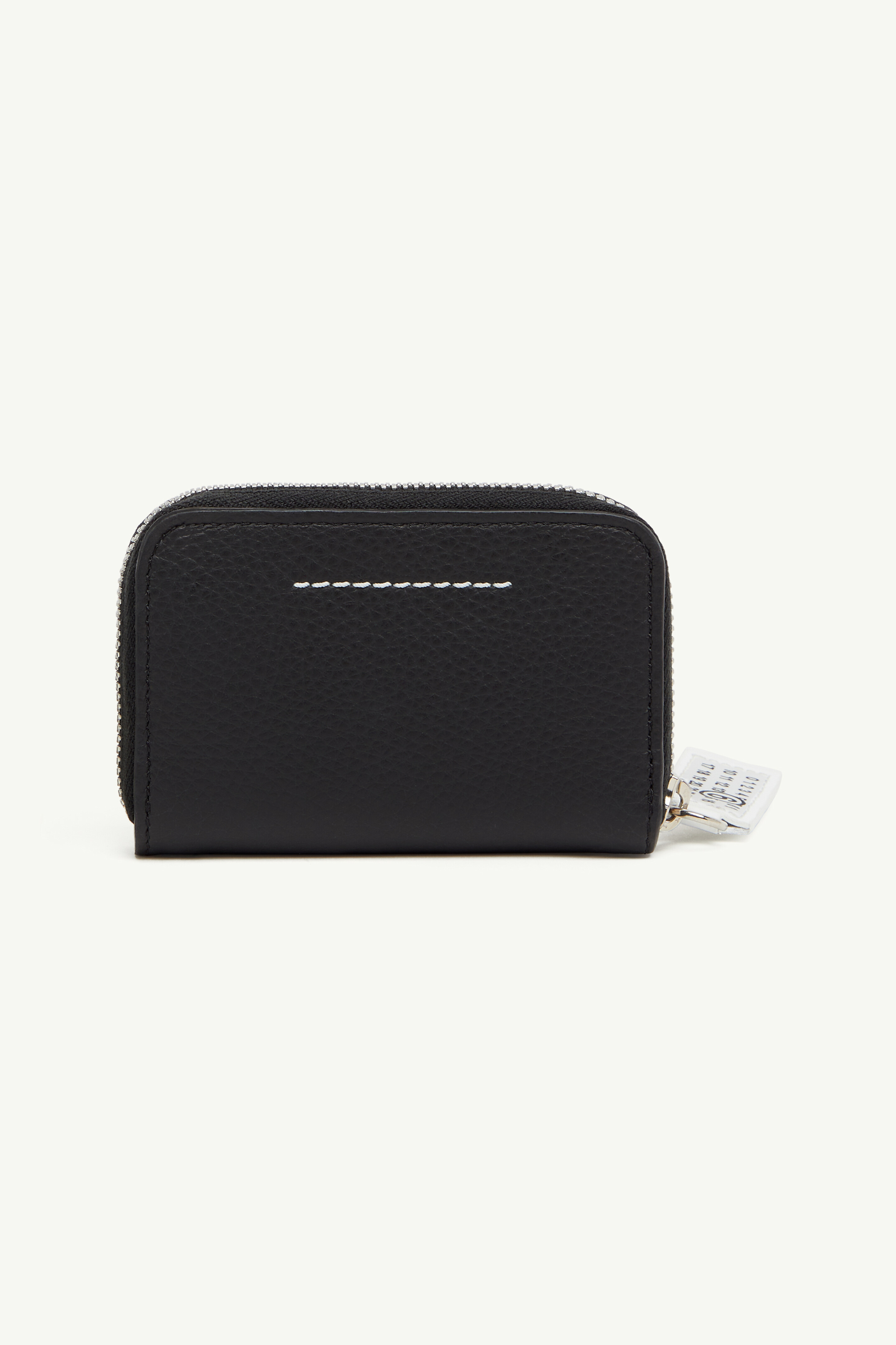 Black Japanese 6 zip around wallet | MM6 Official