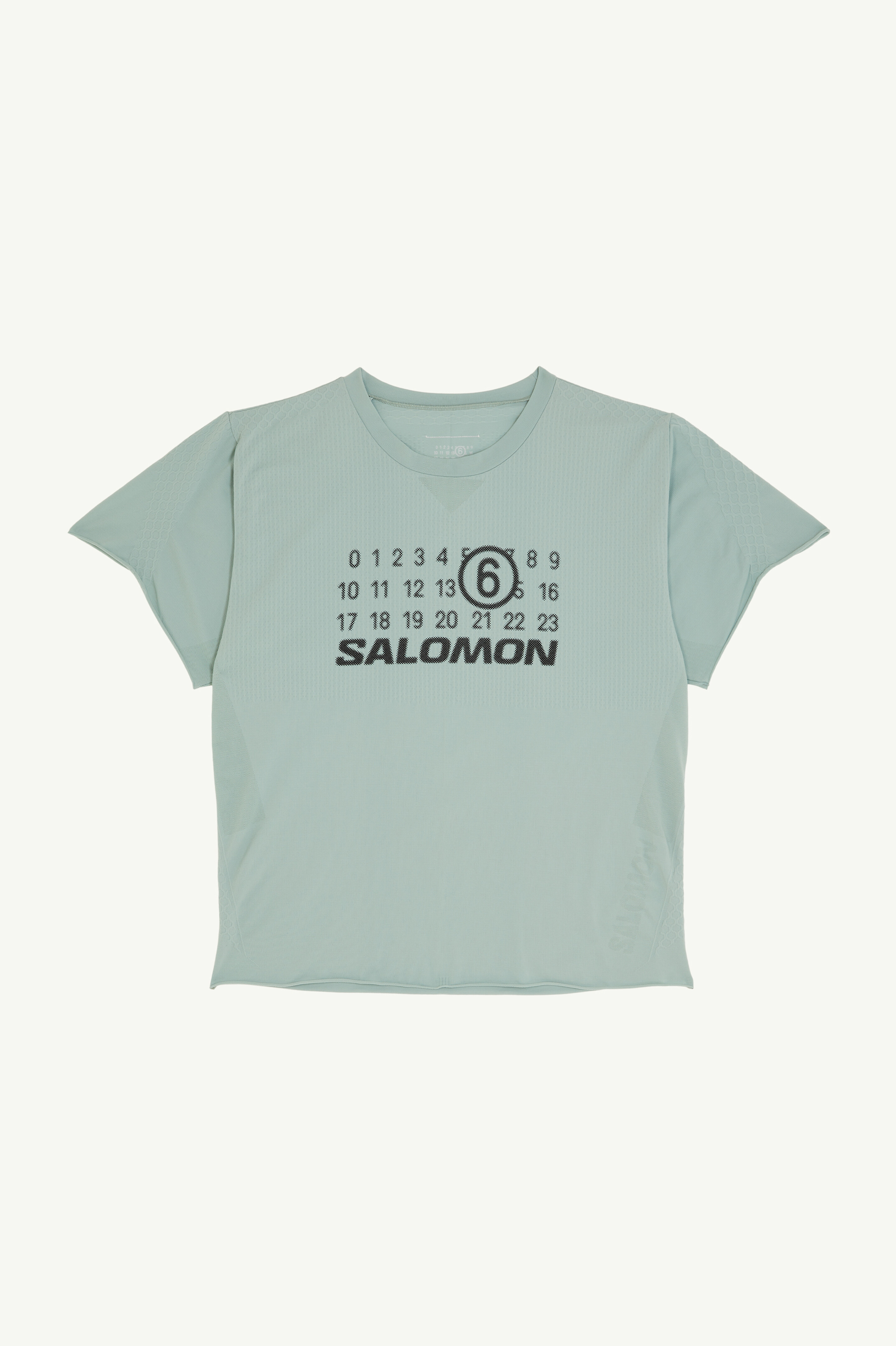 新品 L 25ss マルジェラ mm6 salomonコラボTシャツ 19011 Light Blue Seamless Crewneck T-Shirt | Maison Margiela