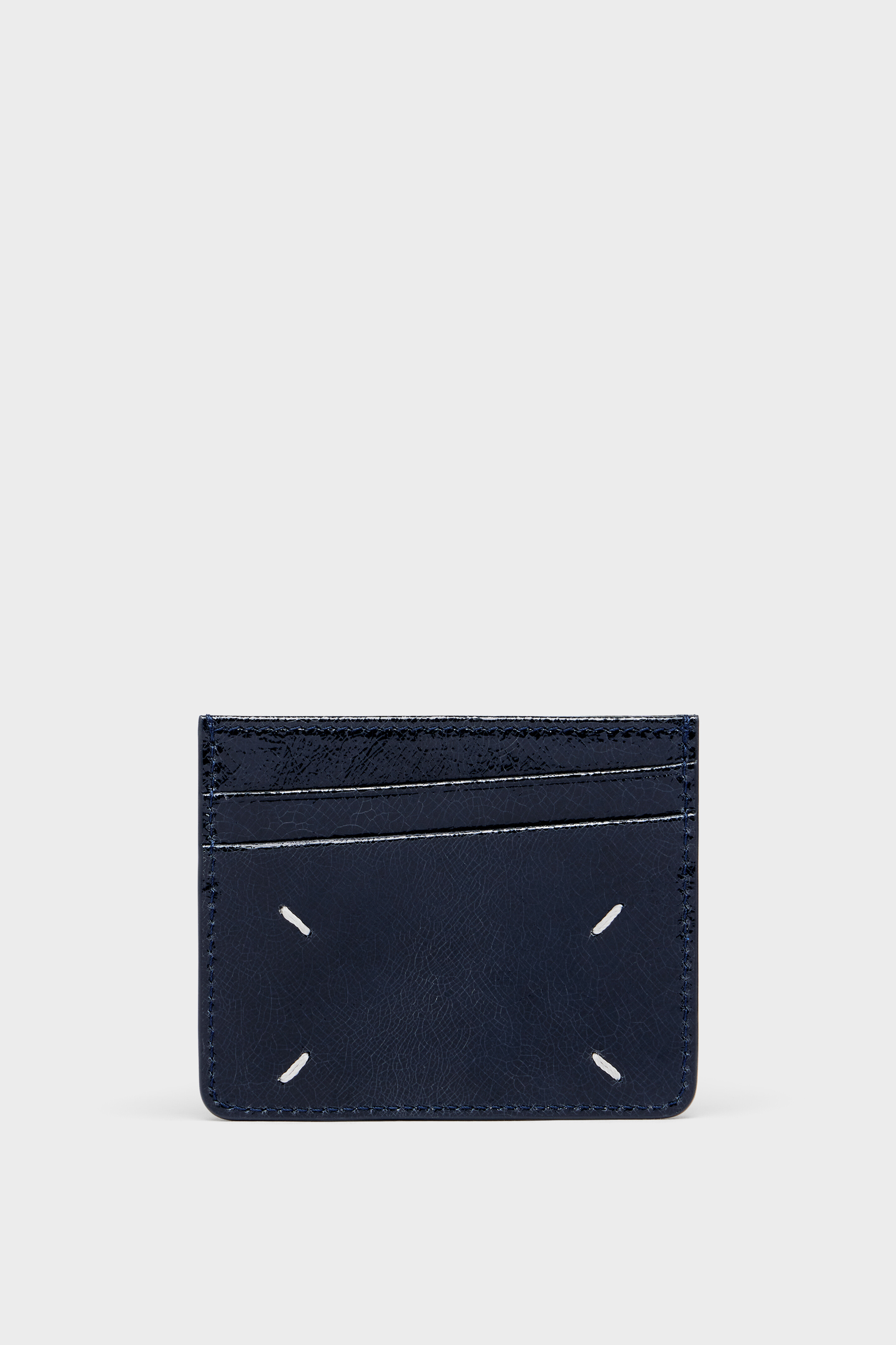 Navy Blue Four Stitches Card Holder | Maison Margiela Official