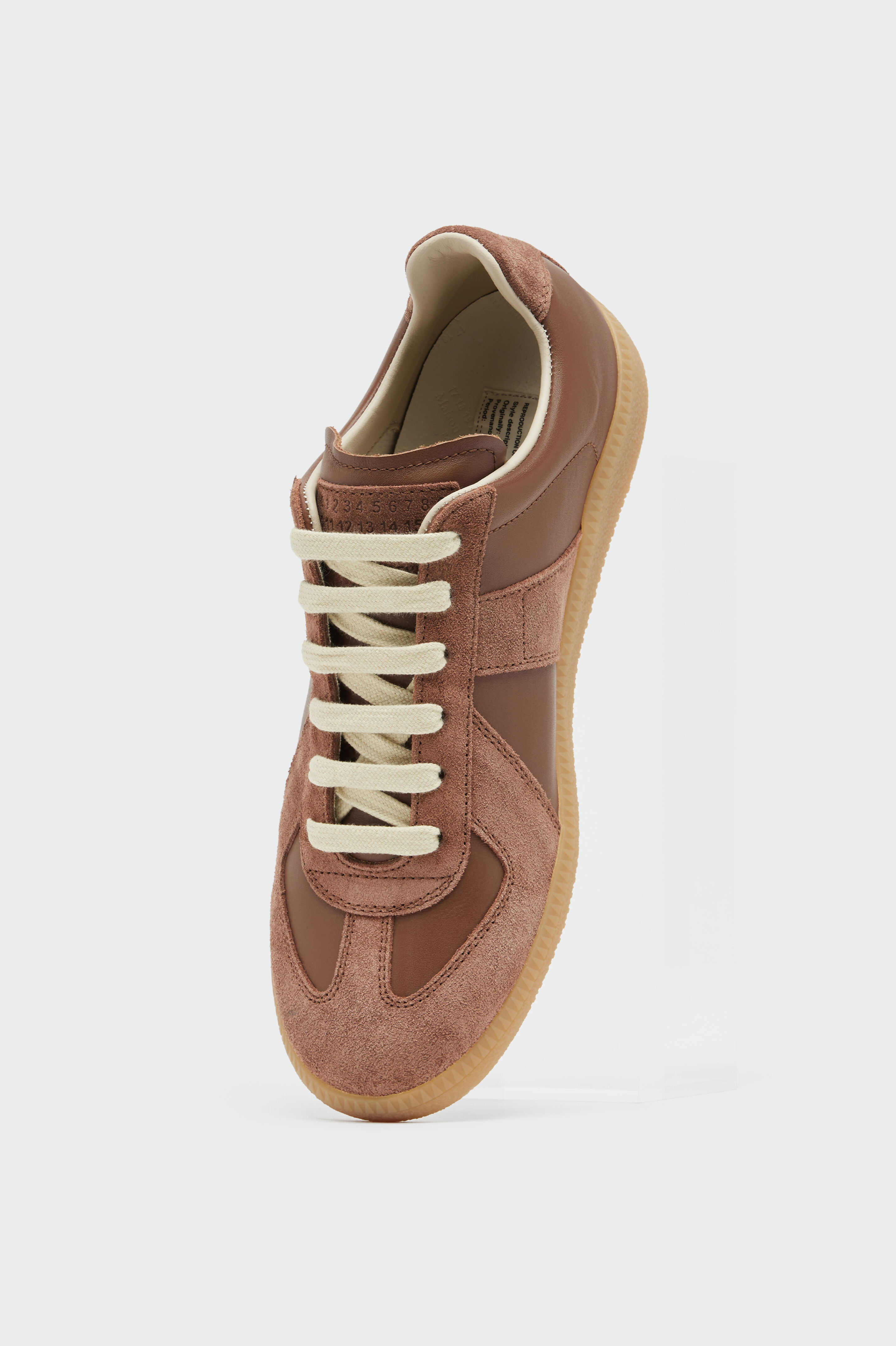 Women's Brown Leather Replica Sneakers | Maison Margiela