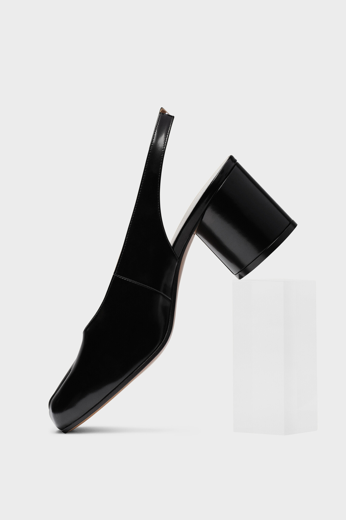 Maison Margiela 「タビ」バックストラップパンプス 38 ブラックレザー タビ バックストラップパンプス|Maison Margiela