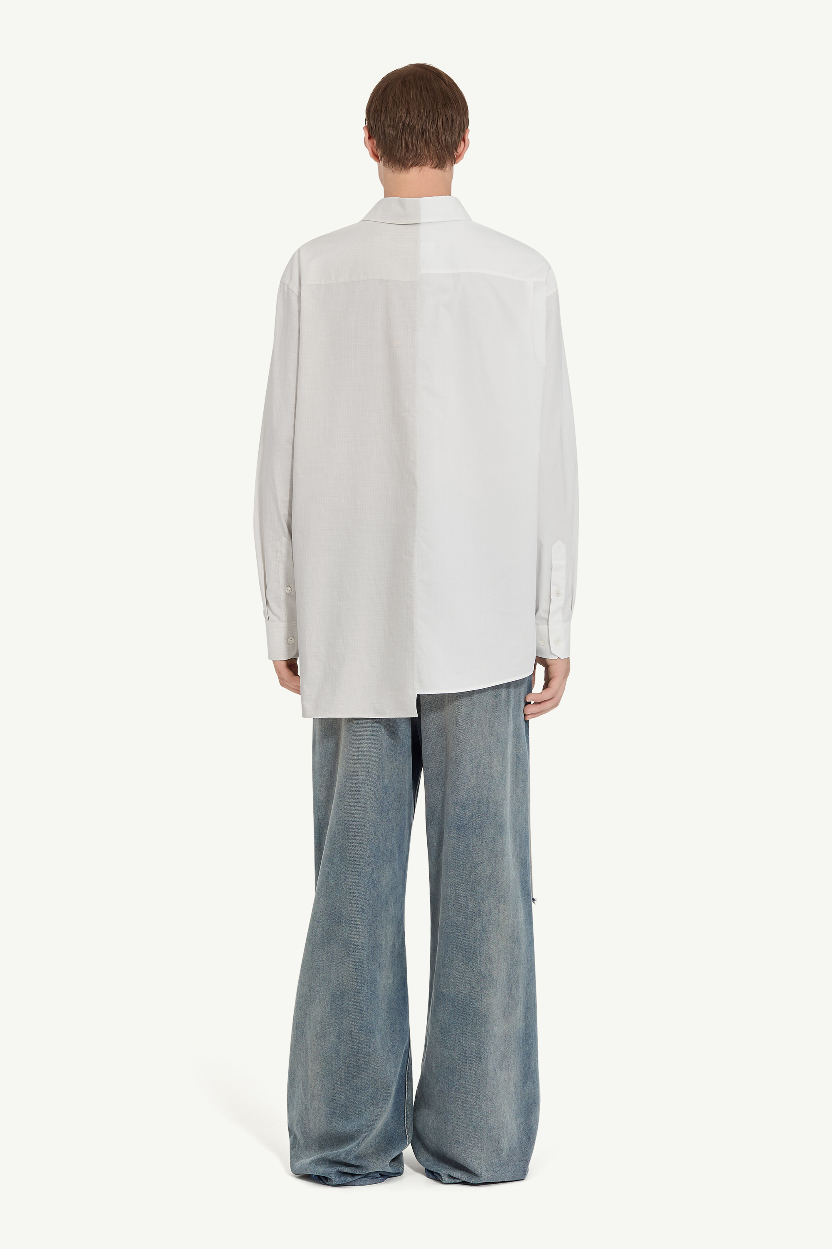 White Numeric asymmetric shirt | MM6 Official