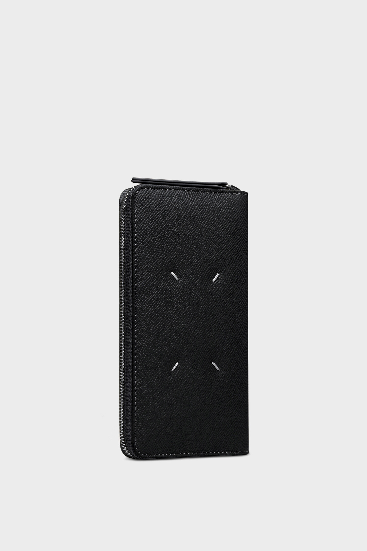 Black Four stitches zip-around wallet | Maison Margiela Official