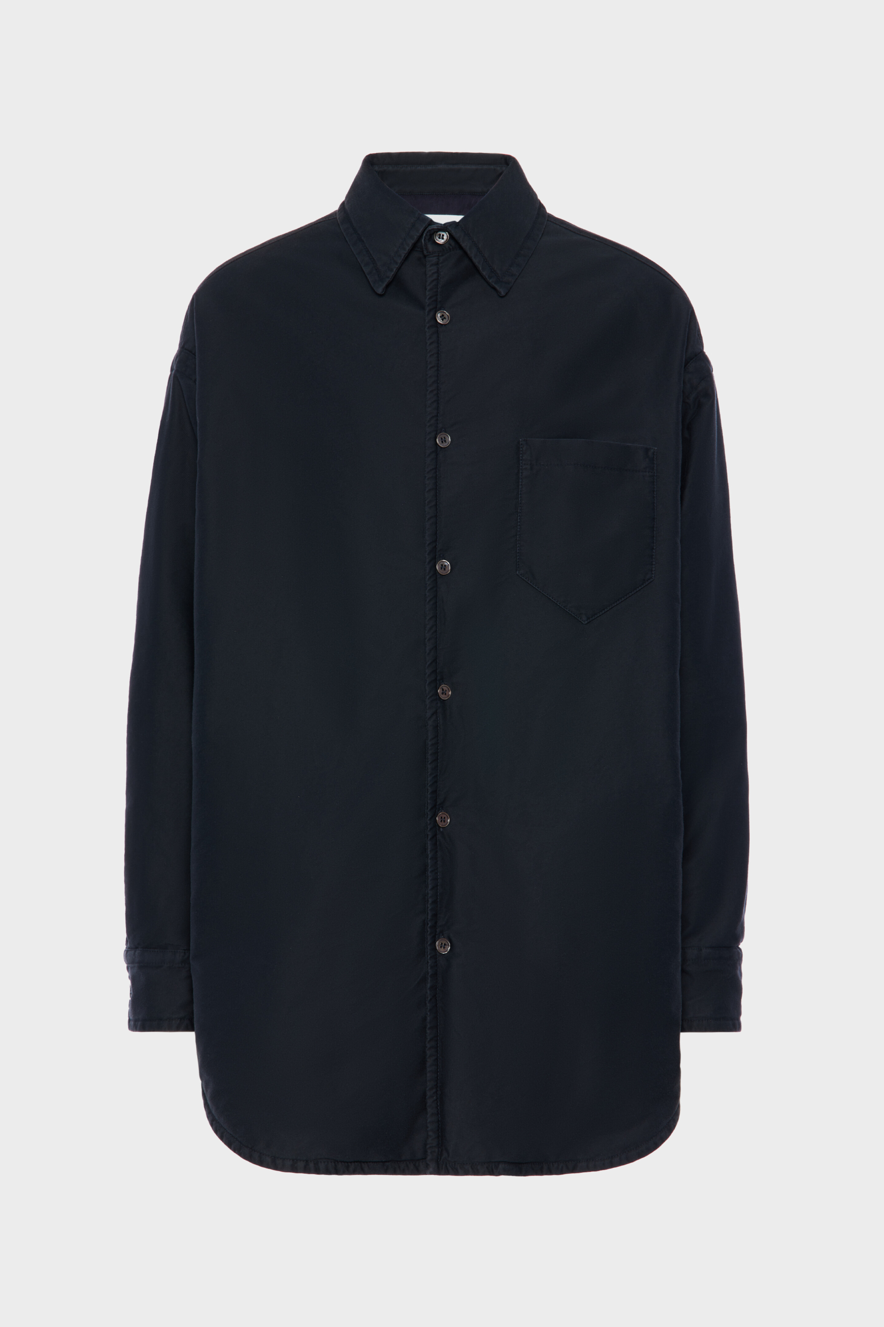 Padded cotton satin shirt