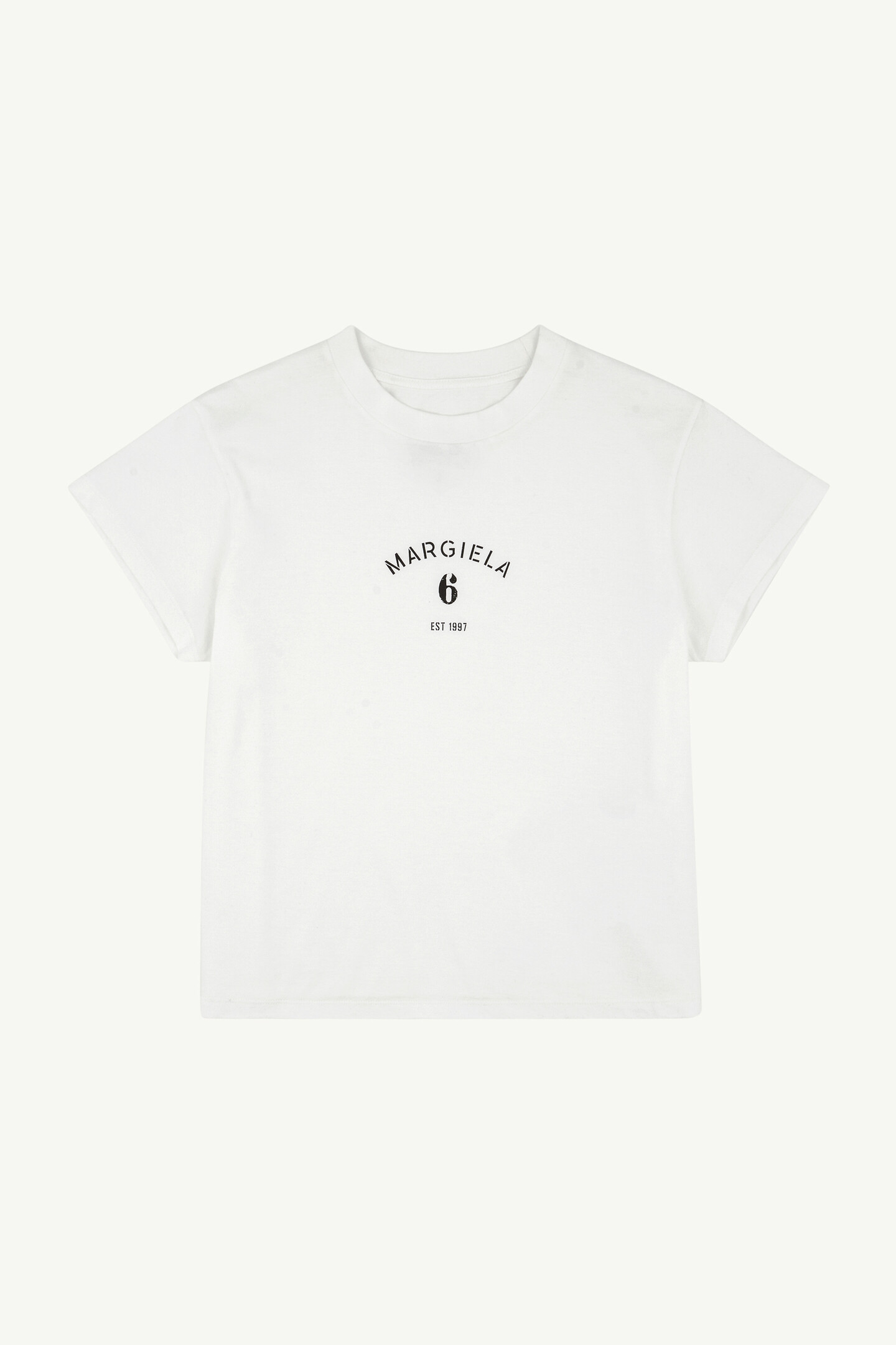 White Signature Jersey T-Shirt | MM6 Official