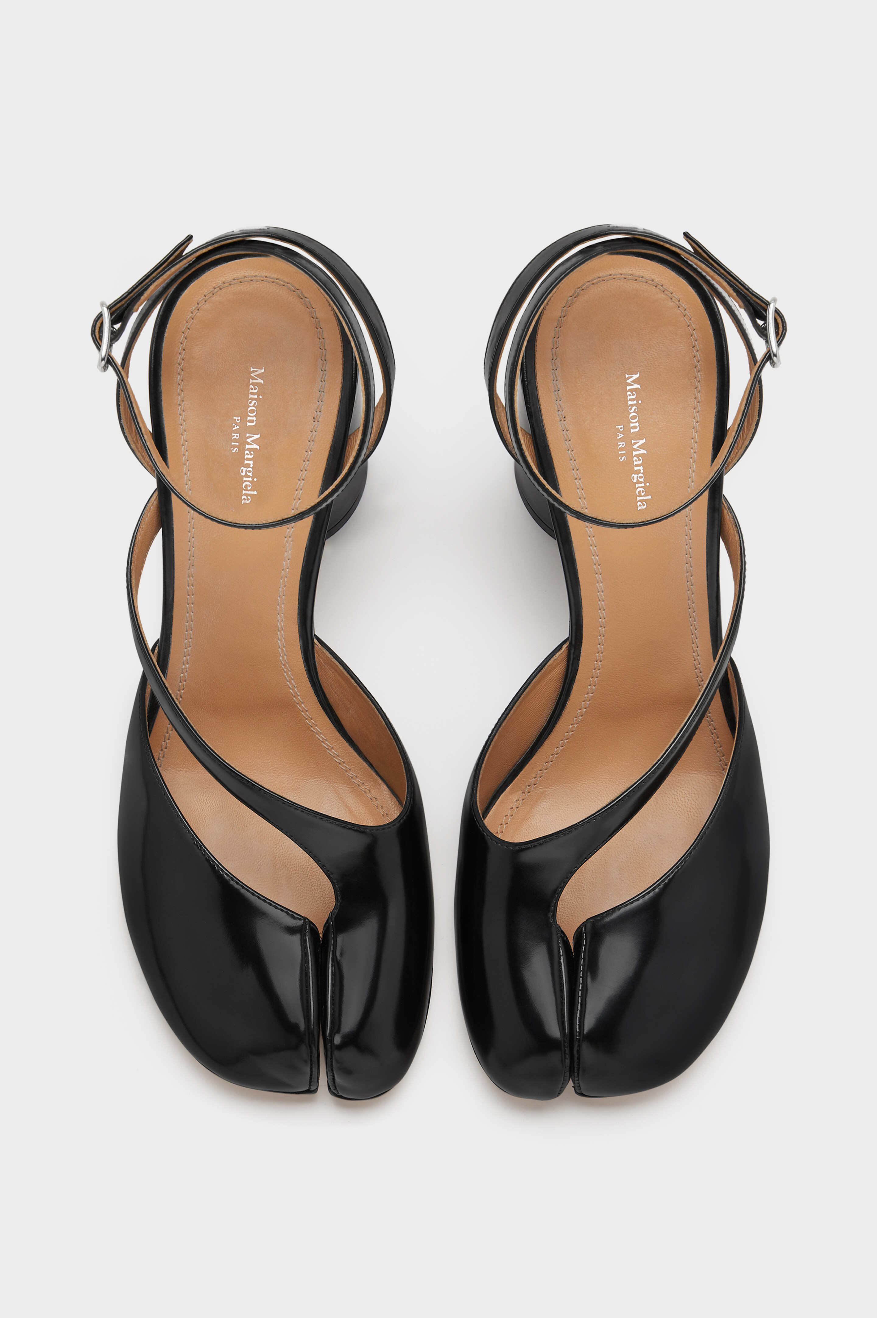 Women's Black Leather Tabi Pump Sandals | Maison Margiela