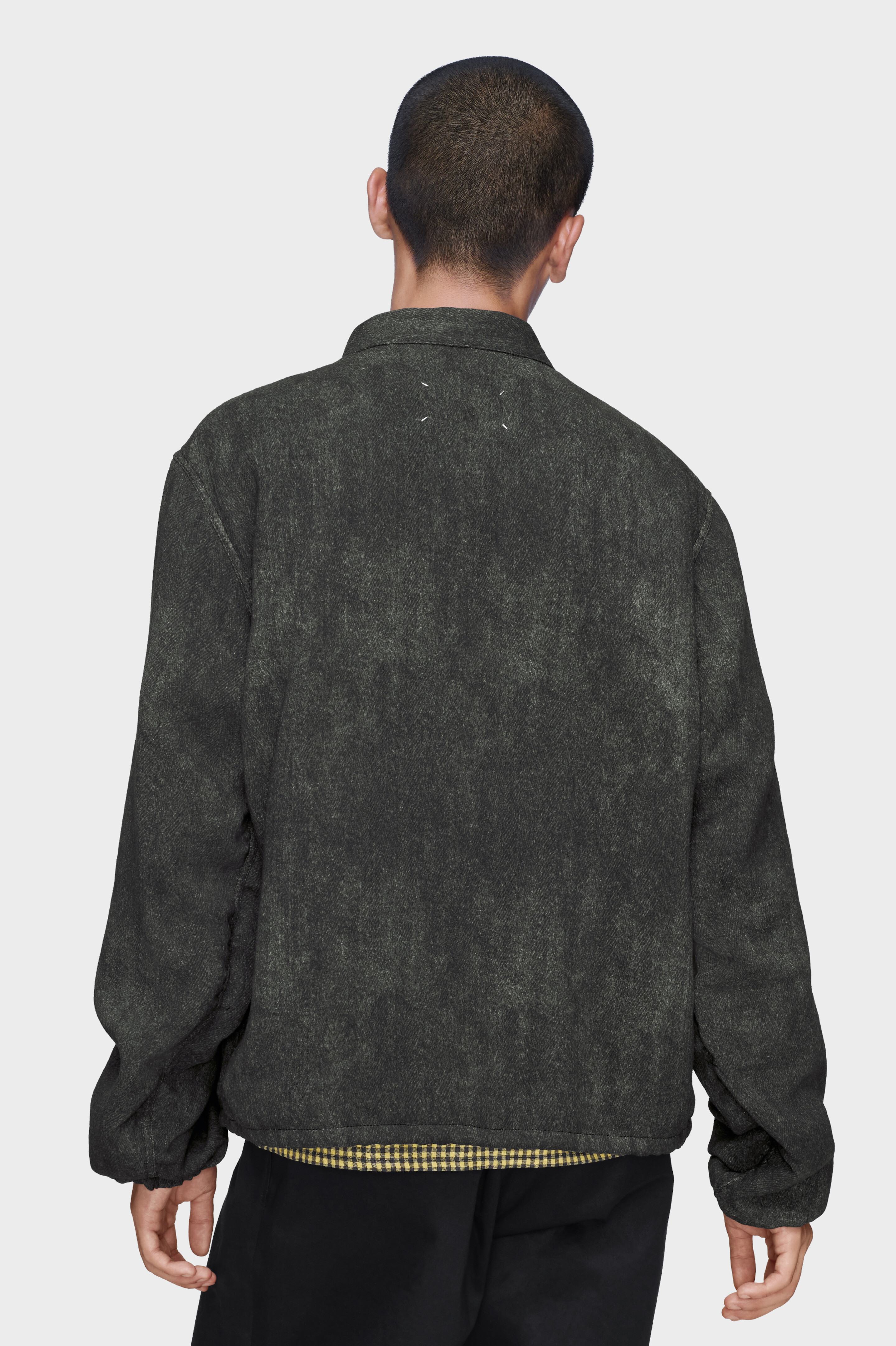 Black Cotton caban jacket | Maison Margiela Official