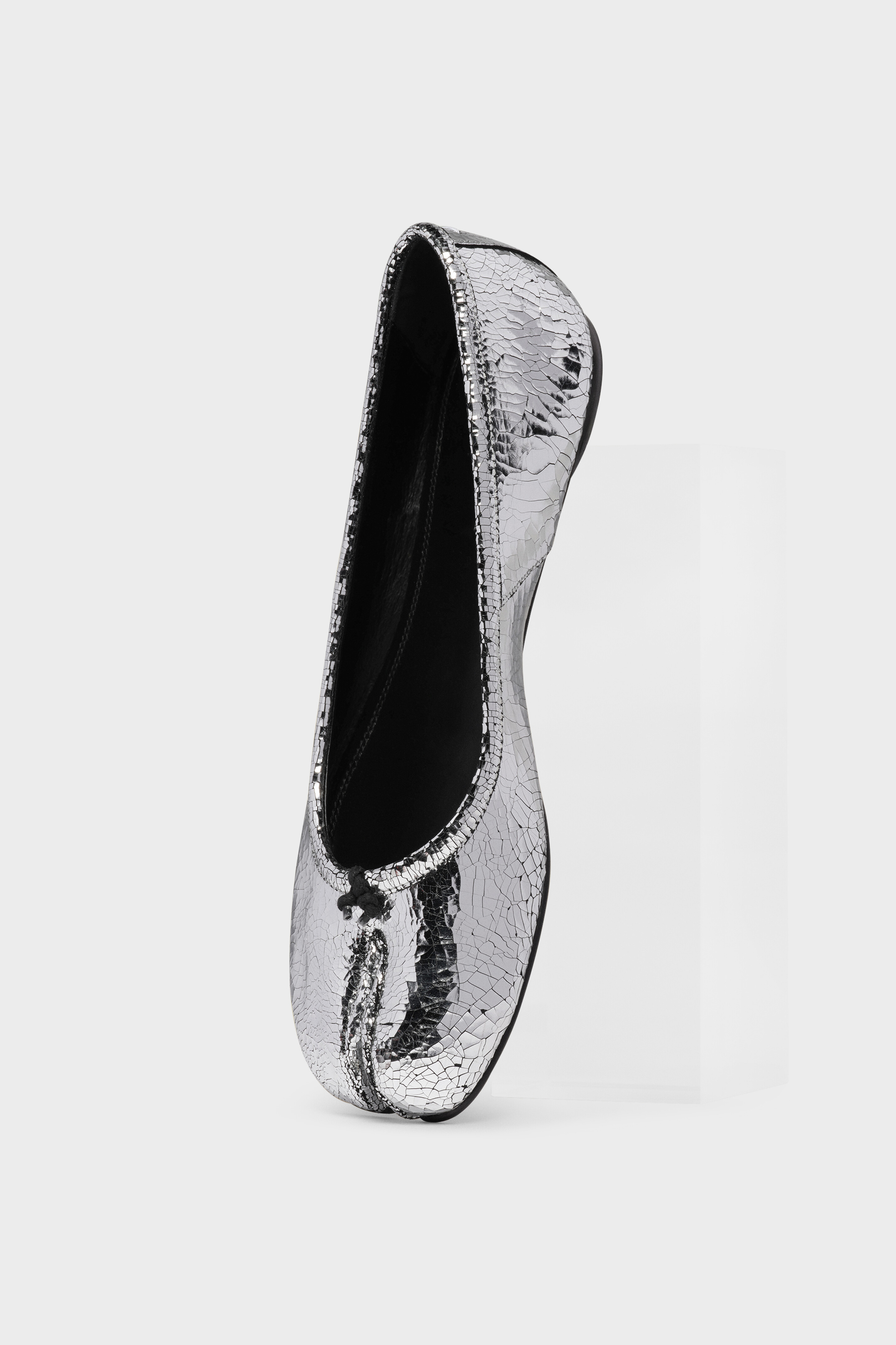 Tabi Mirror Ballerina Shoes Silver | Maison Margiela