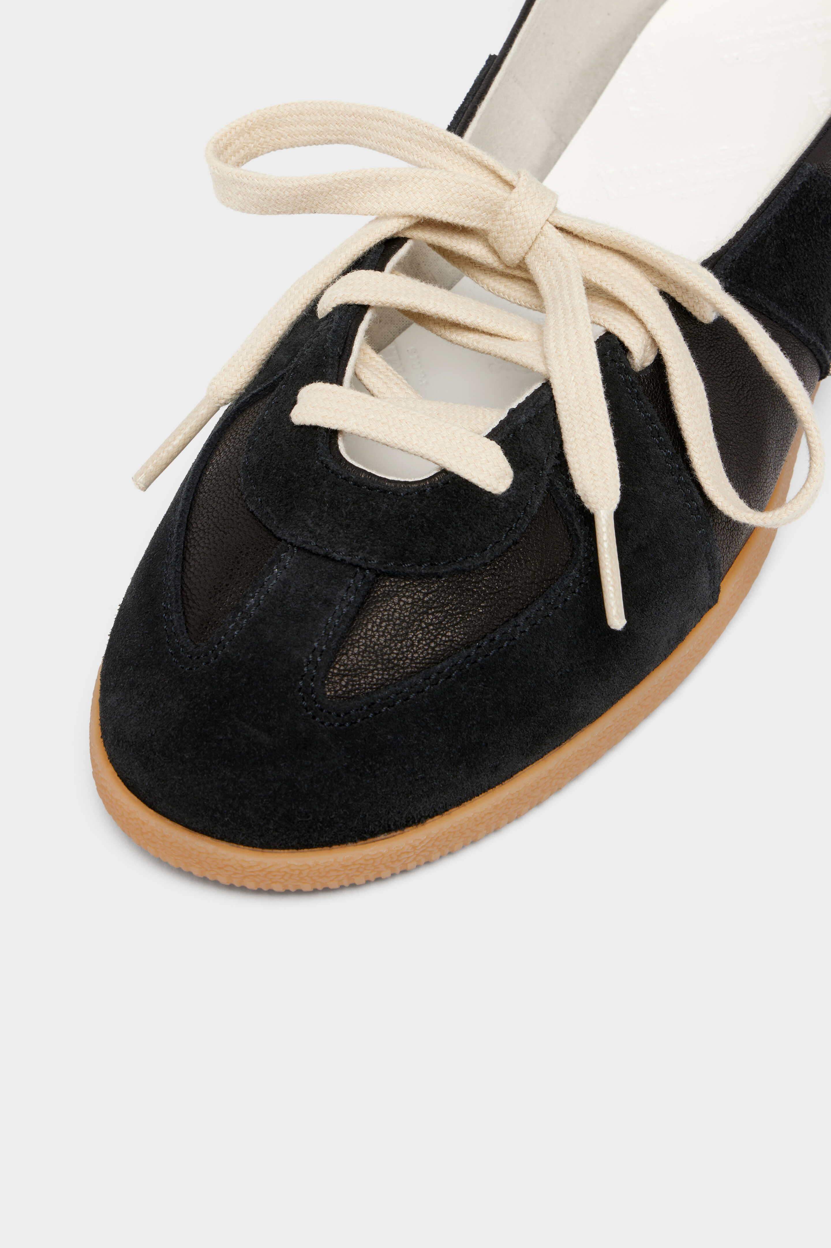 Black Replica Soft Laced Ballet | Maison Margiela Official