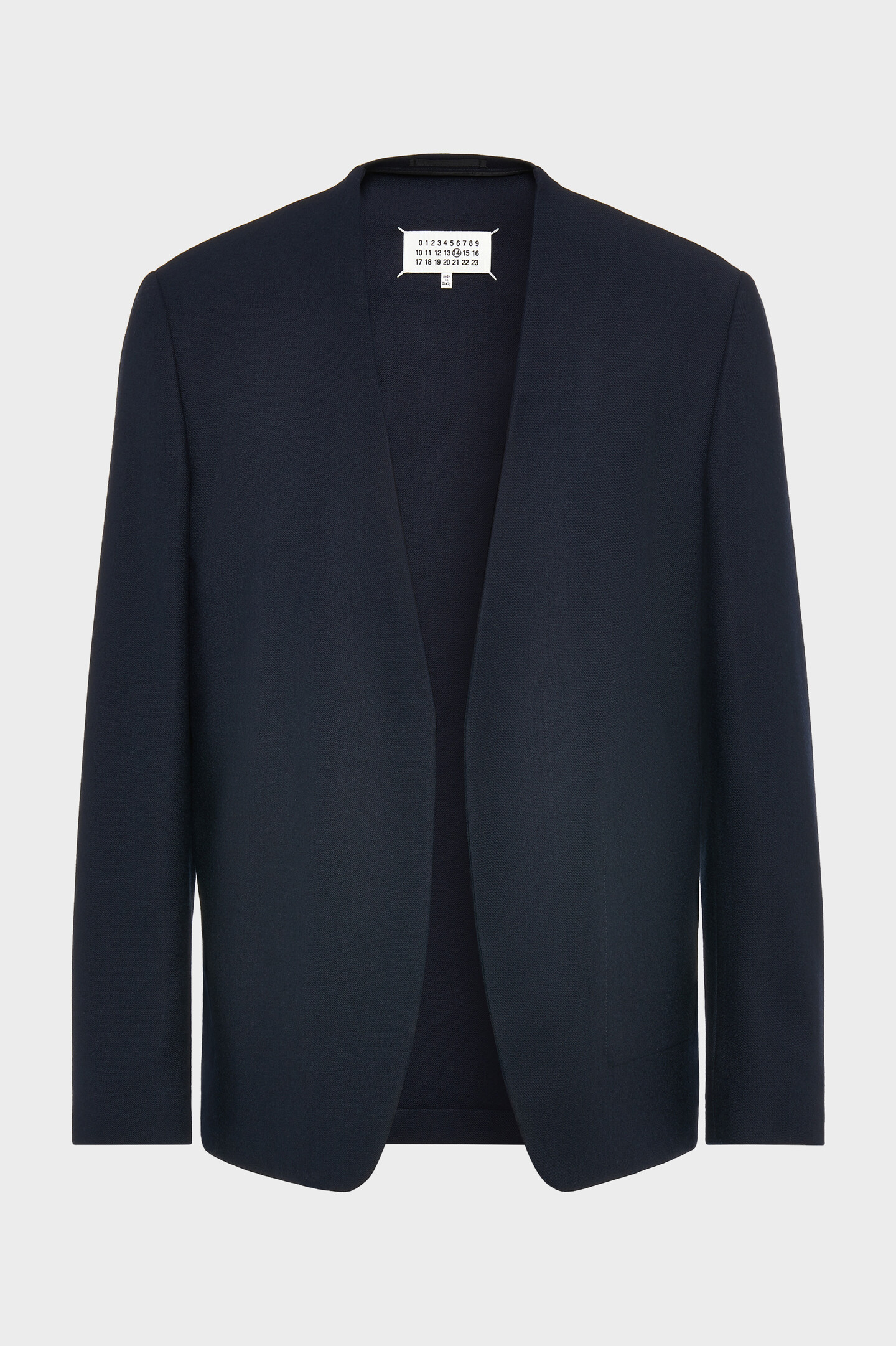 Maison Margiela 48 18AW ノーカラー ウール ジャケット紺 Navy Blue Minimal Blazer | Maison Margiela Official