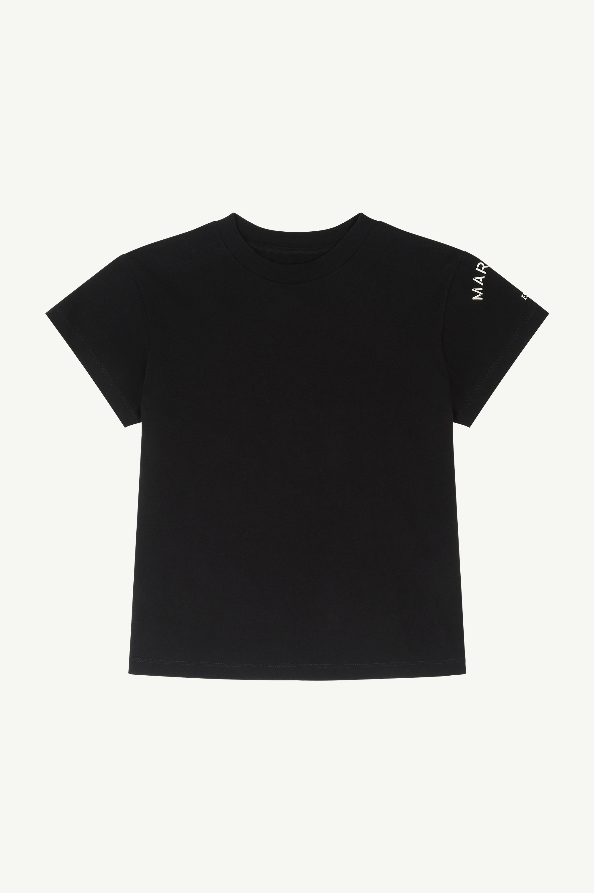 Black Mannequin-print cotton jersey T-shirt | MM6 Official