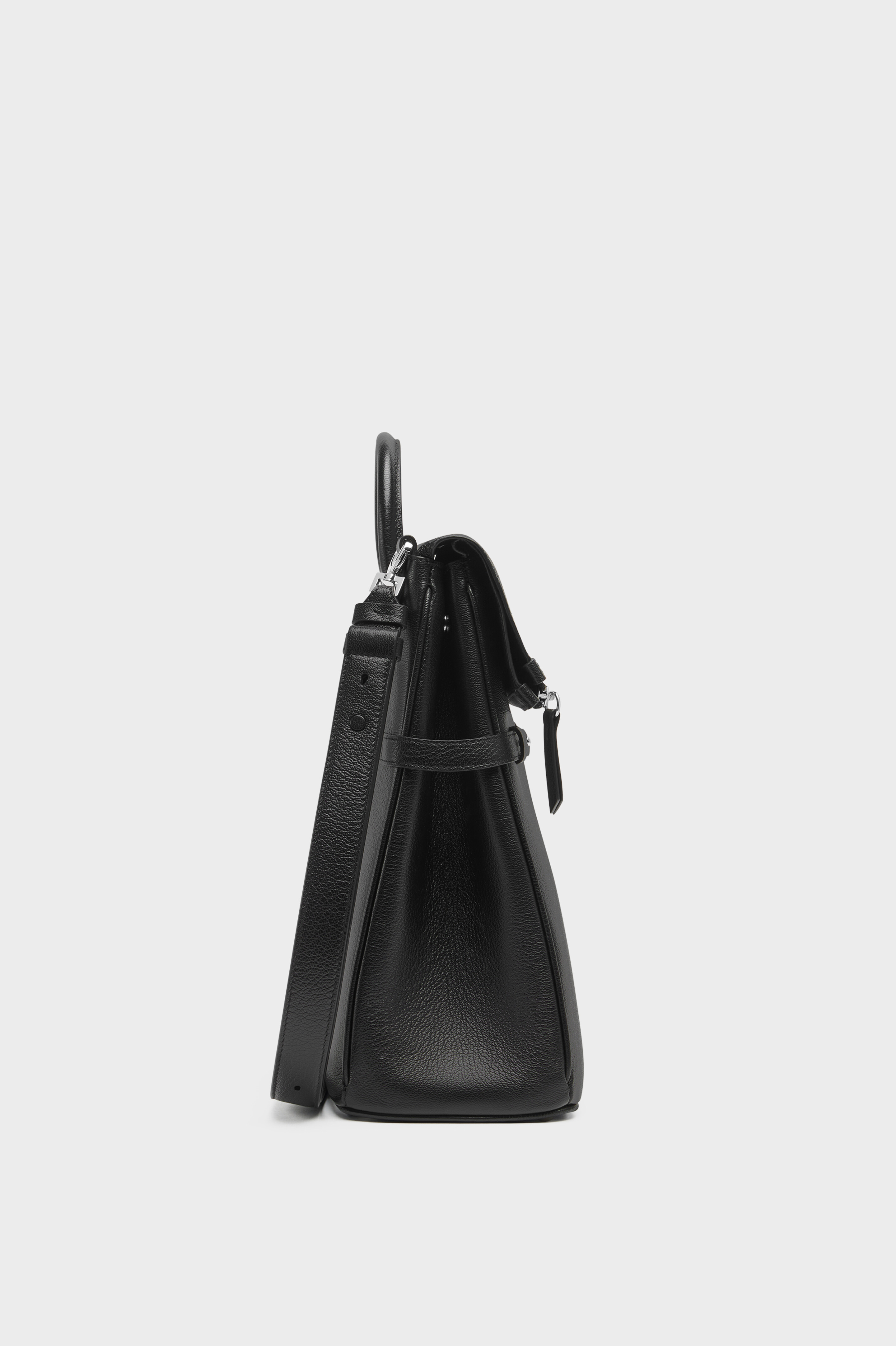 Black Goat Leather 5AC Top Handle Backpack | Maison Margiela
