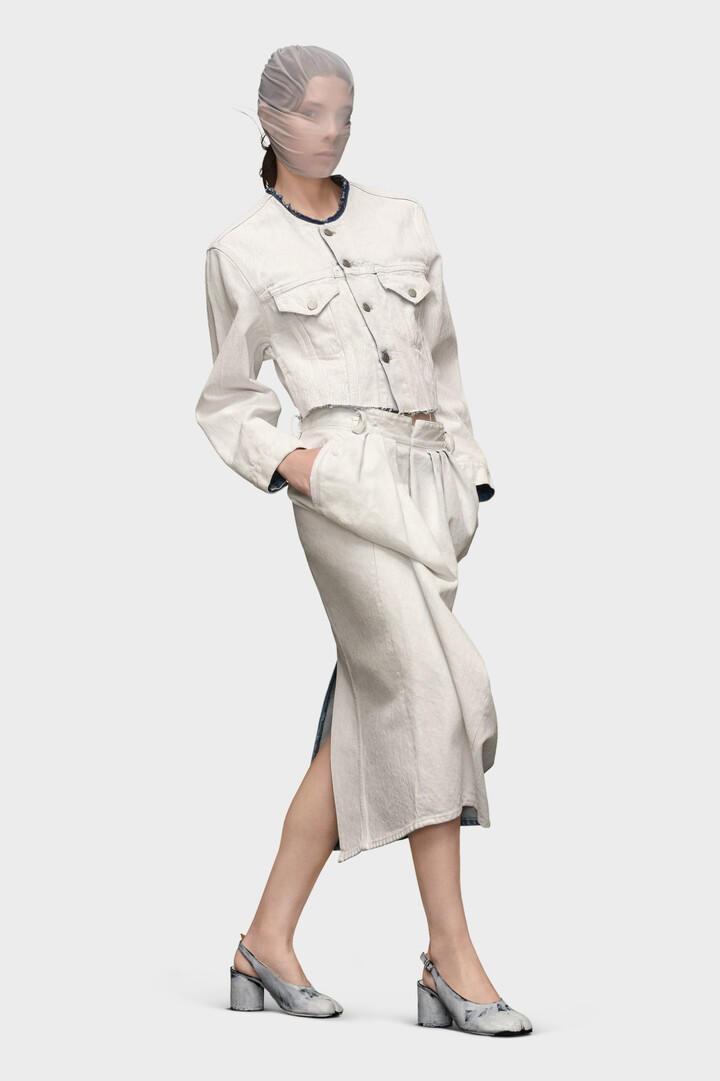 ジャケット・アウター MEIAS WHITE DENIM KNIT JAKET 24SS MEIAS WHITE DENIM KNIT JAKET 24SS