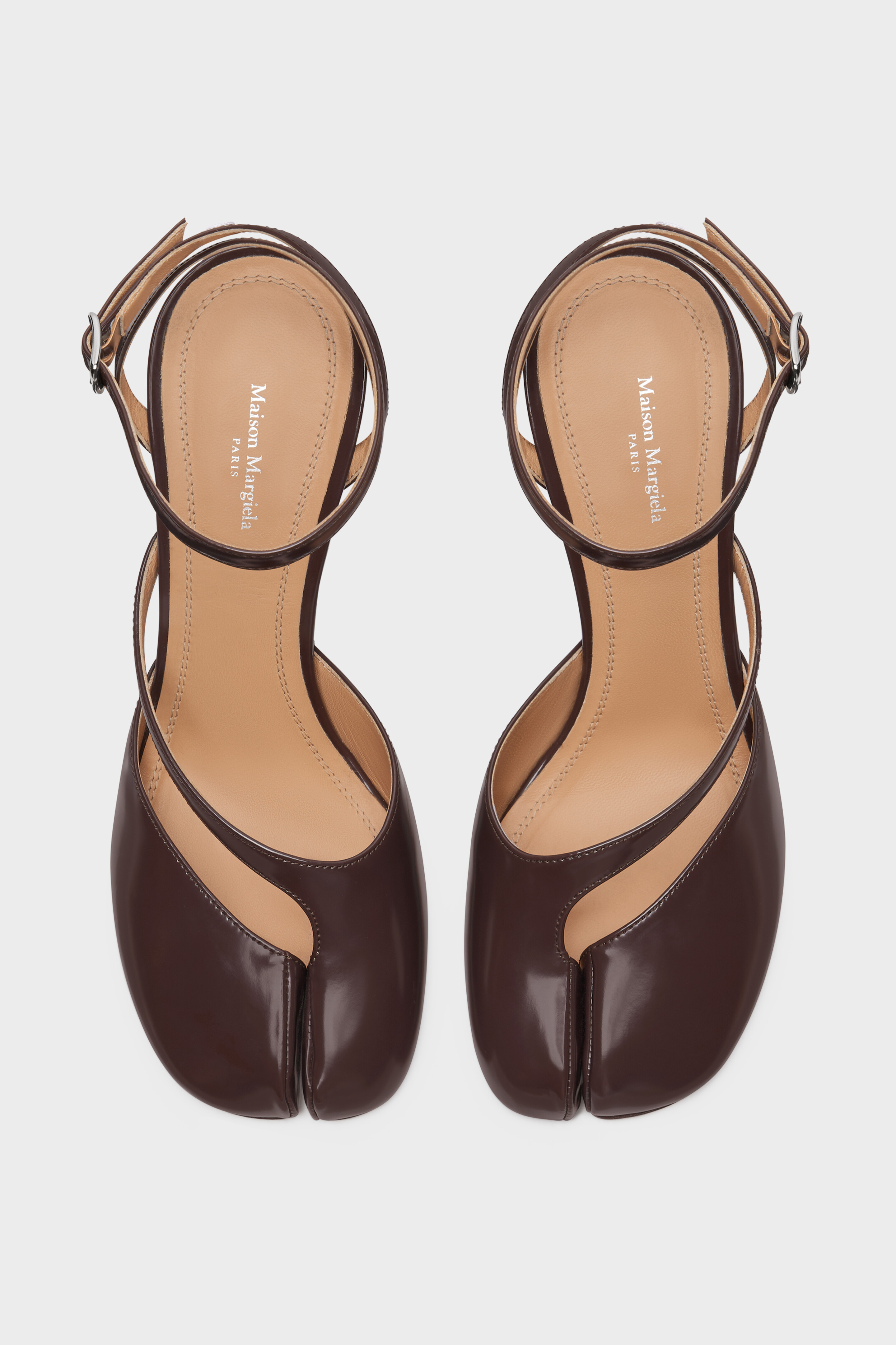Women's Brown Leather Tabi Pump Sandals | Maison Margiela