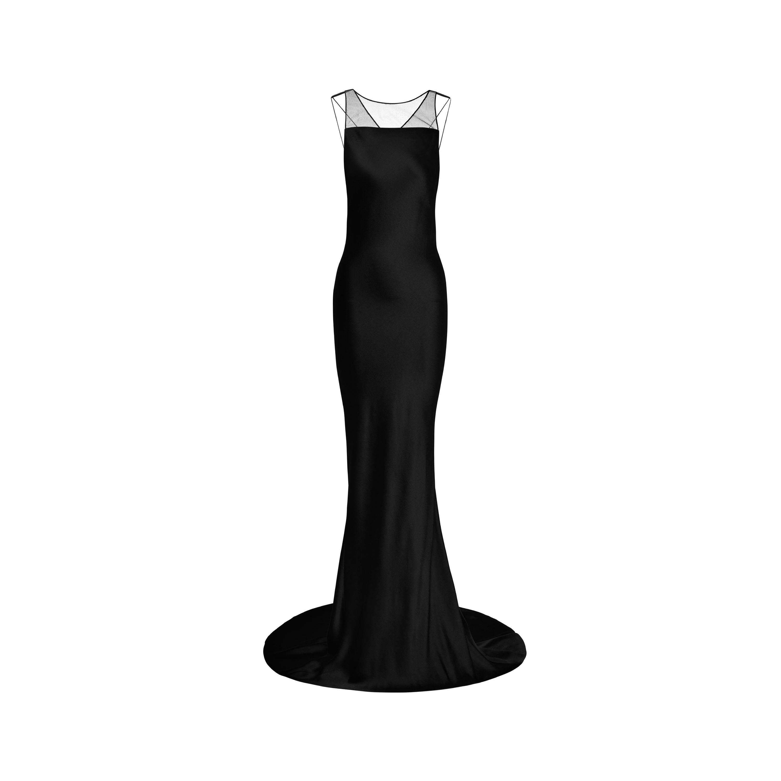 Black Hammered Satin Gown | Maison Margiela Official