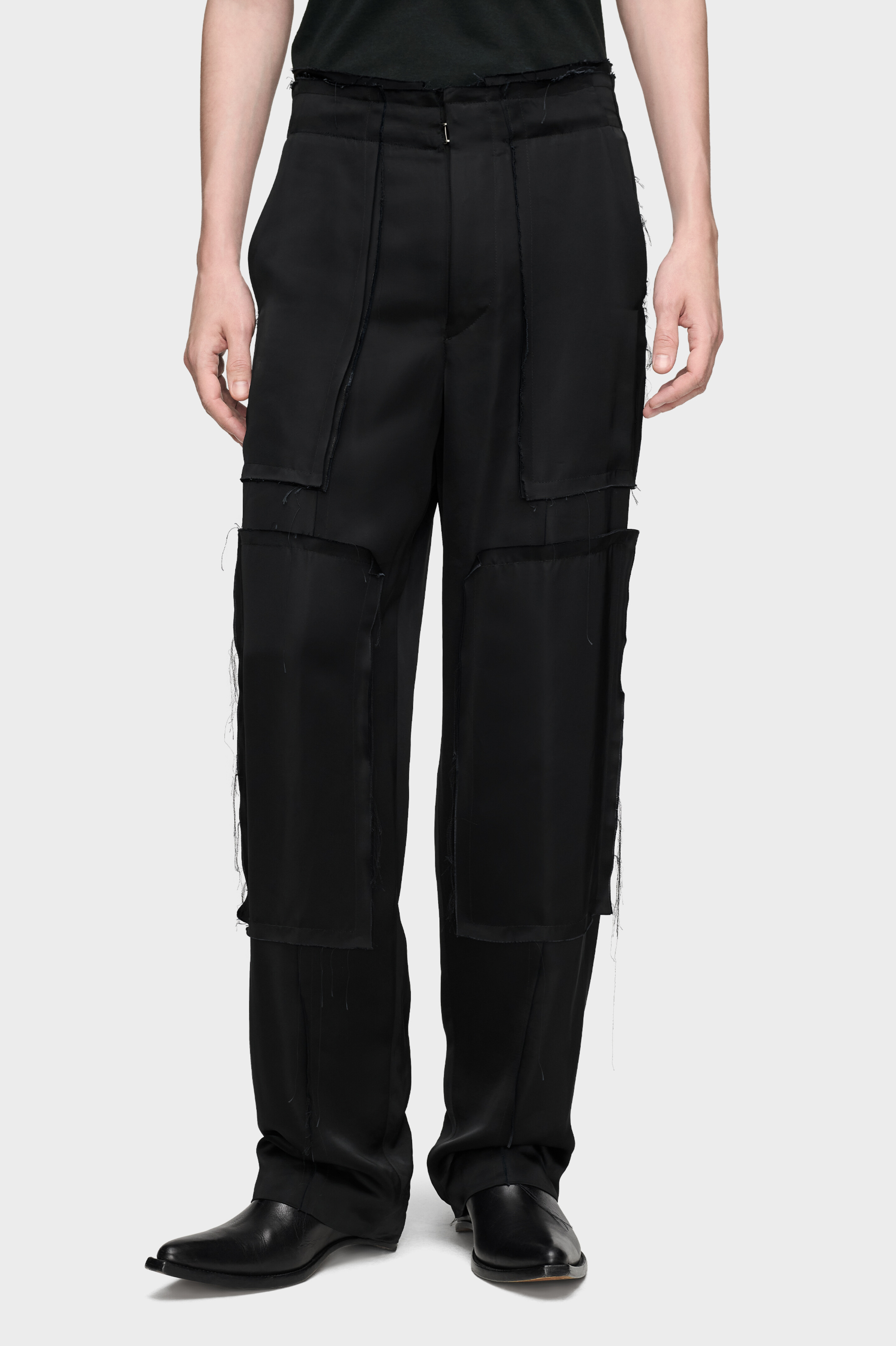 Patchwork Satin Trousers