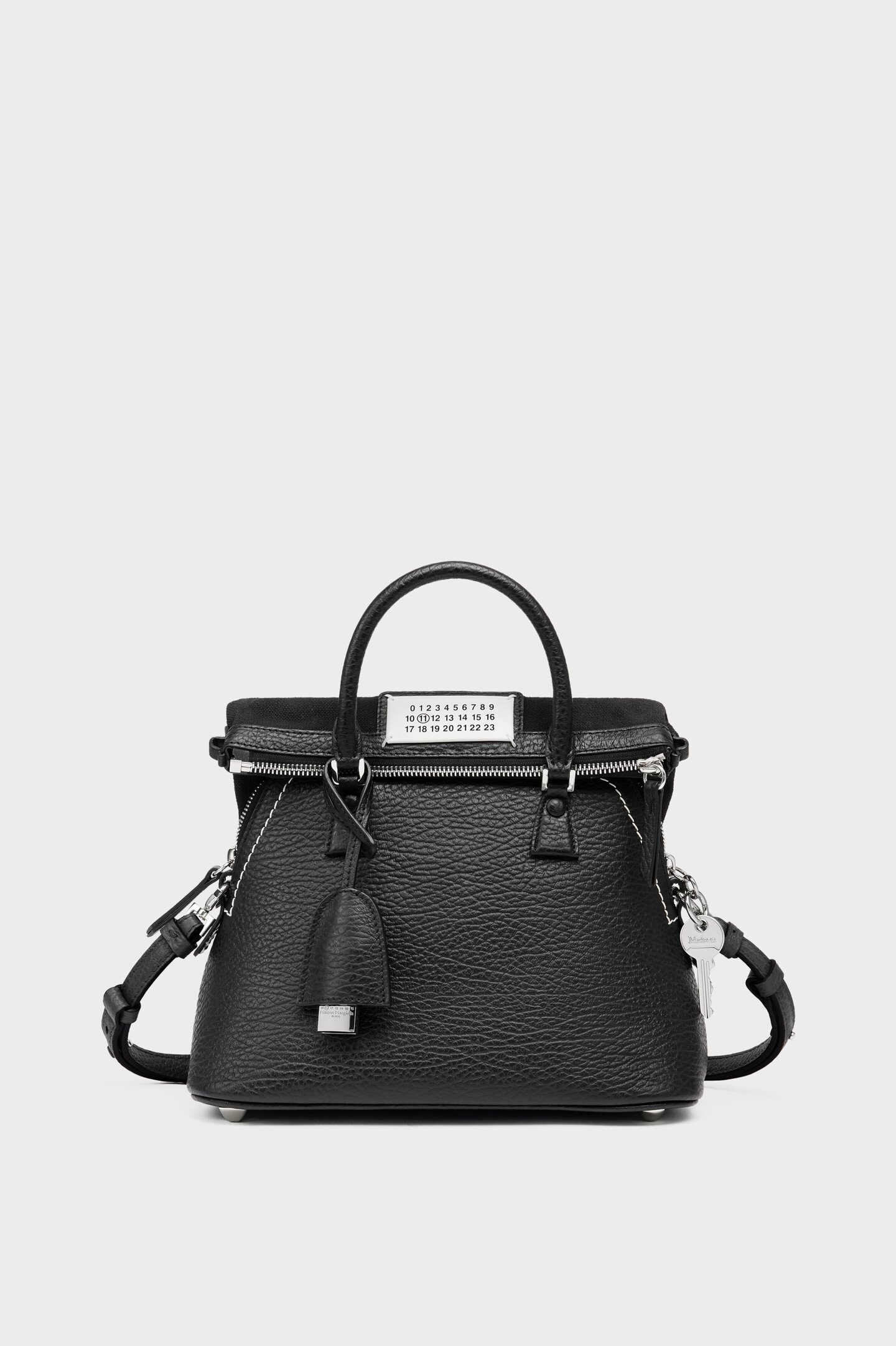 Black Grainy Leather Mini 5AC Bag | Maison Margiela