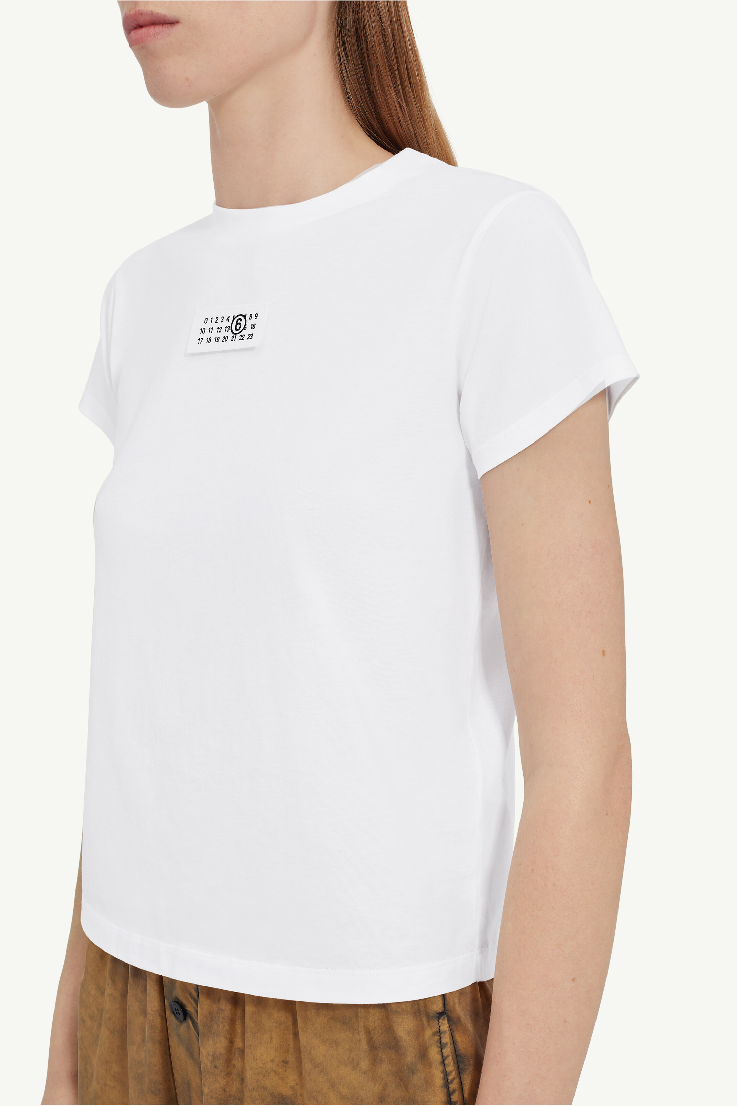 White Cotton Printed T-Shirt | Maison Margiela