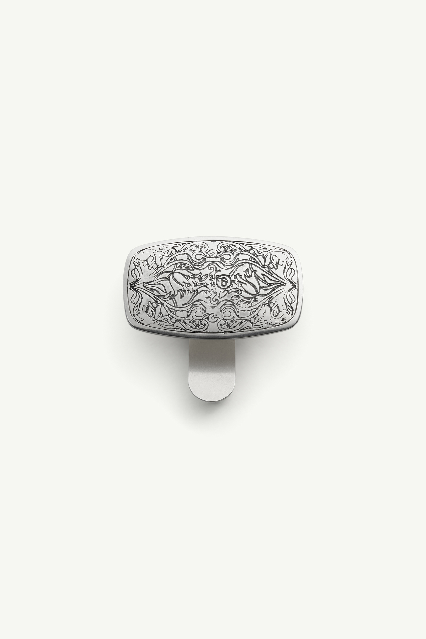 Engraved floral pinch clip | Maison Margiela Official
