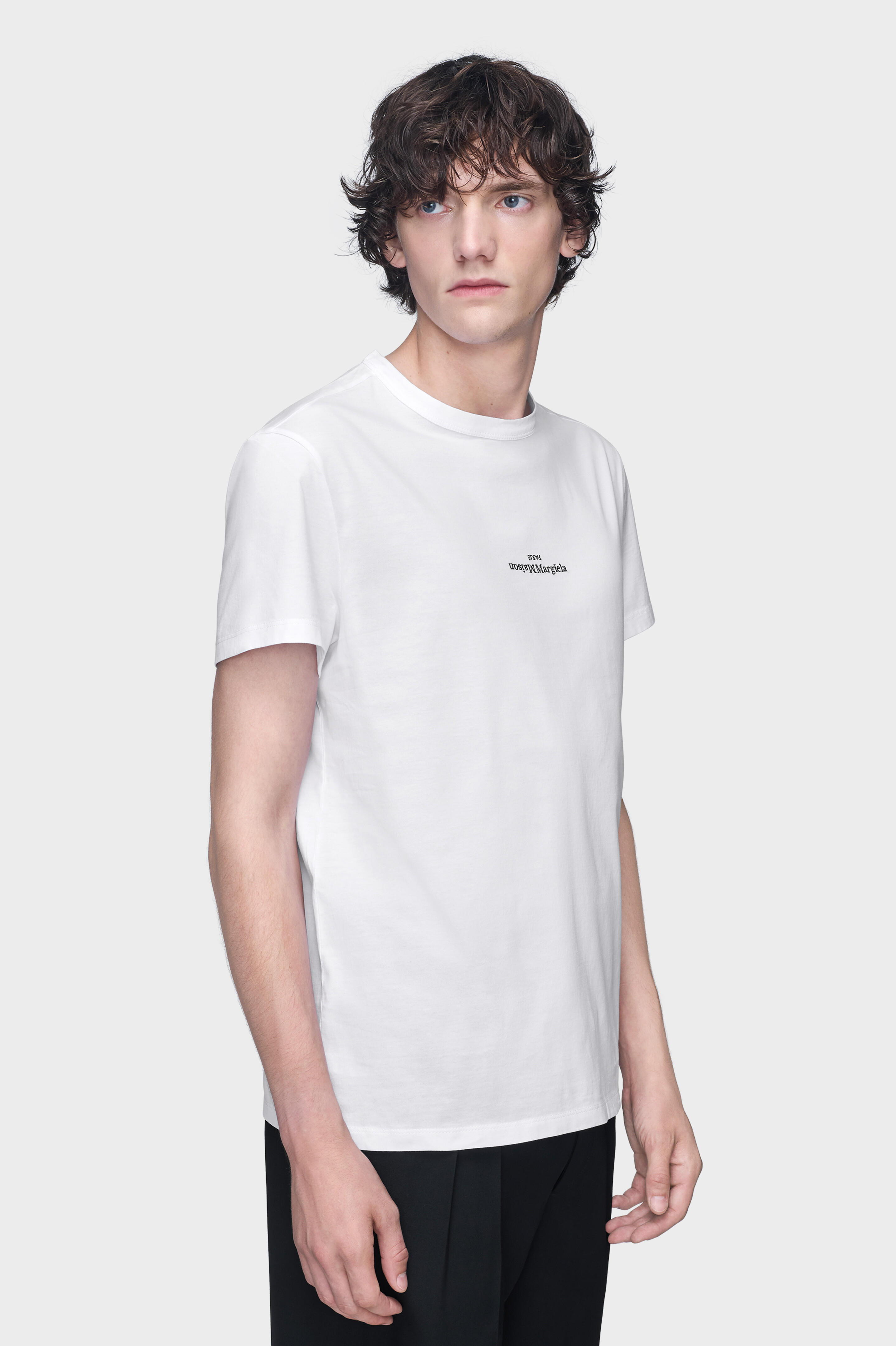White Distorted Logo T-Shirt Regular Fit | Maison Margiela