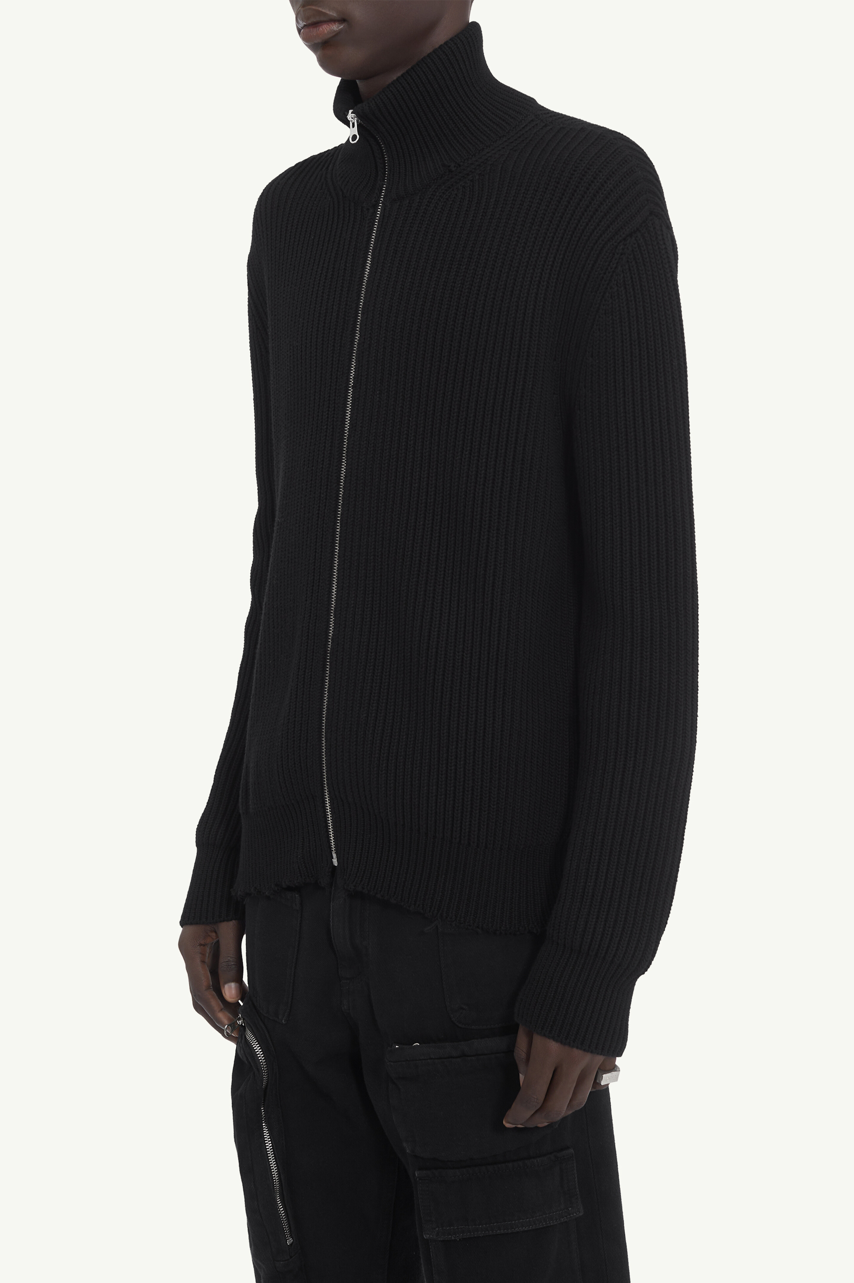 Black Ribbed Sportsjacket Streamlined fit | Maison Margiela