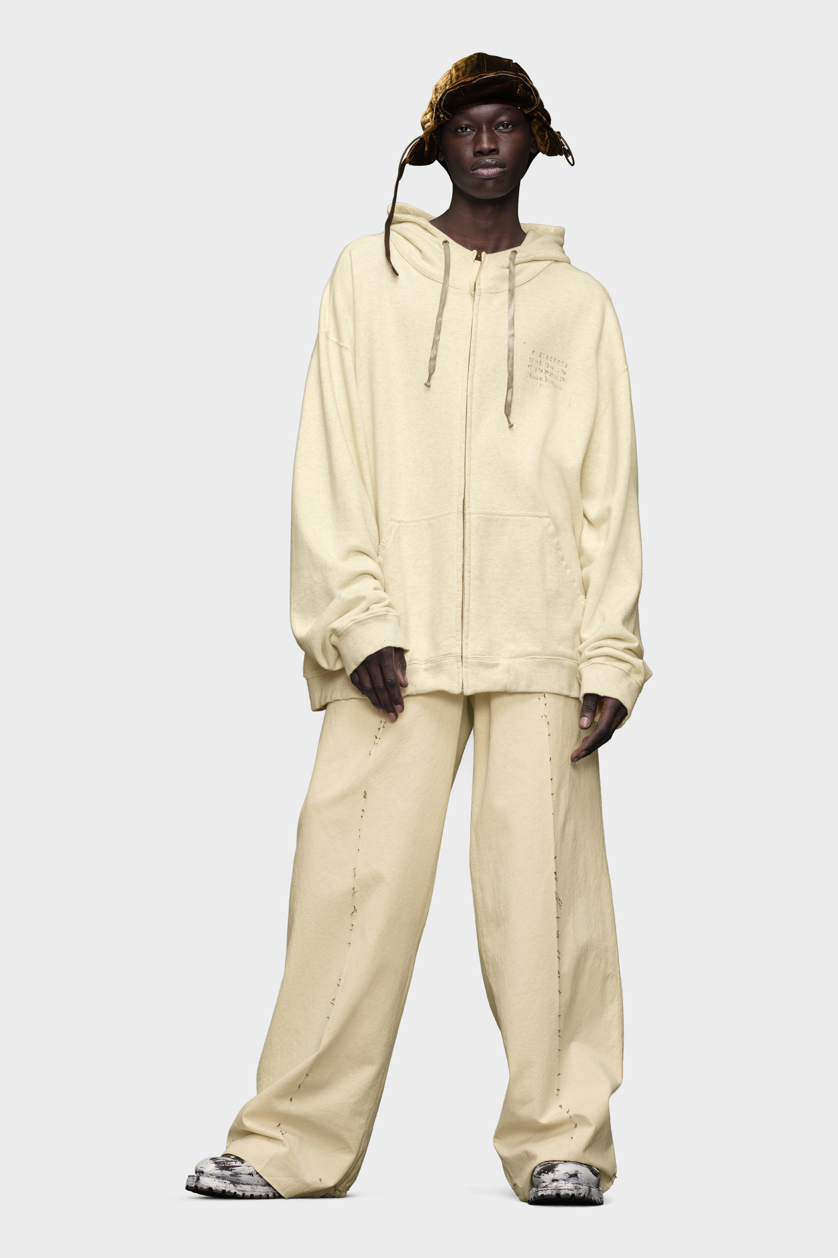 Stamp logo zip hoodie