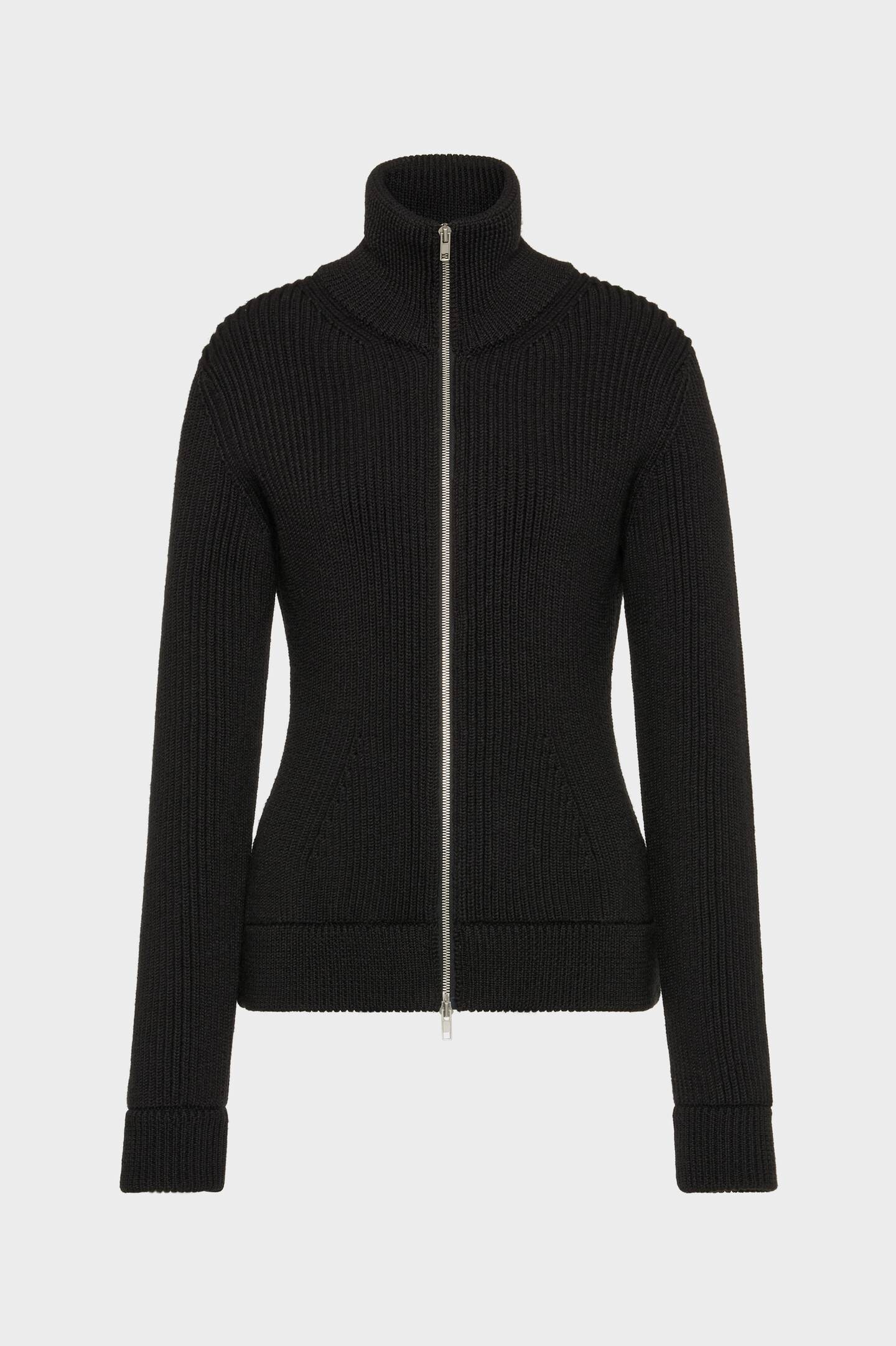 Wool zipped cardigan