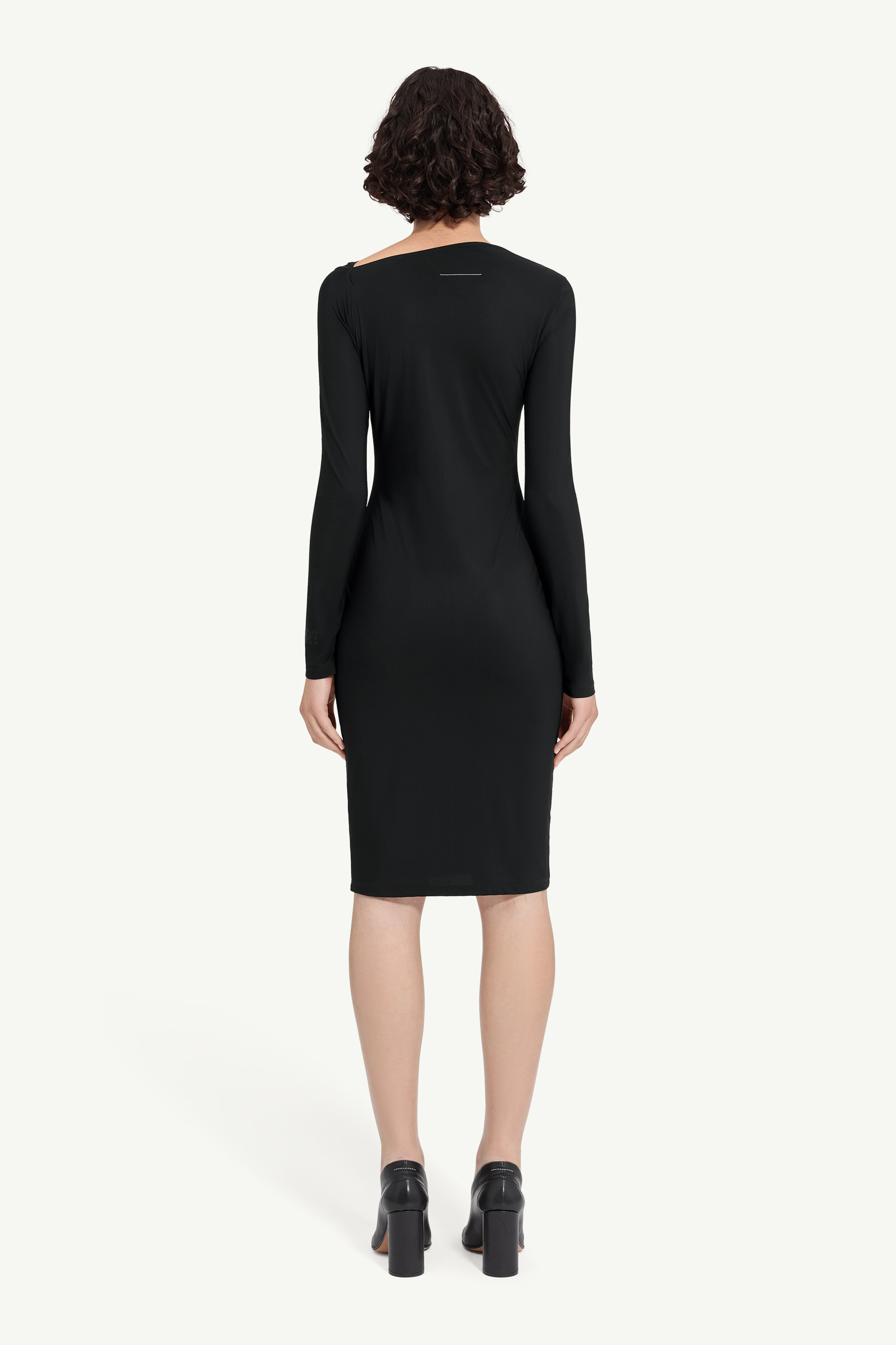 Black Jersey midi dress | MM6 Official