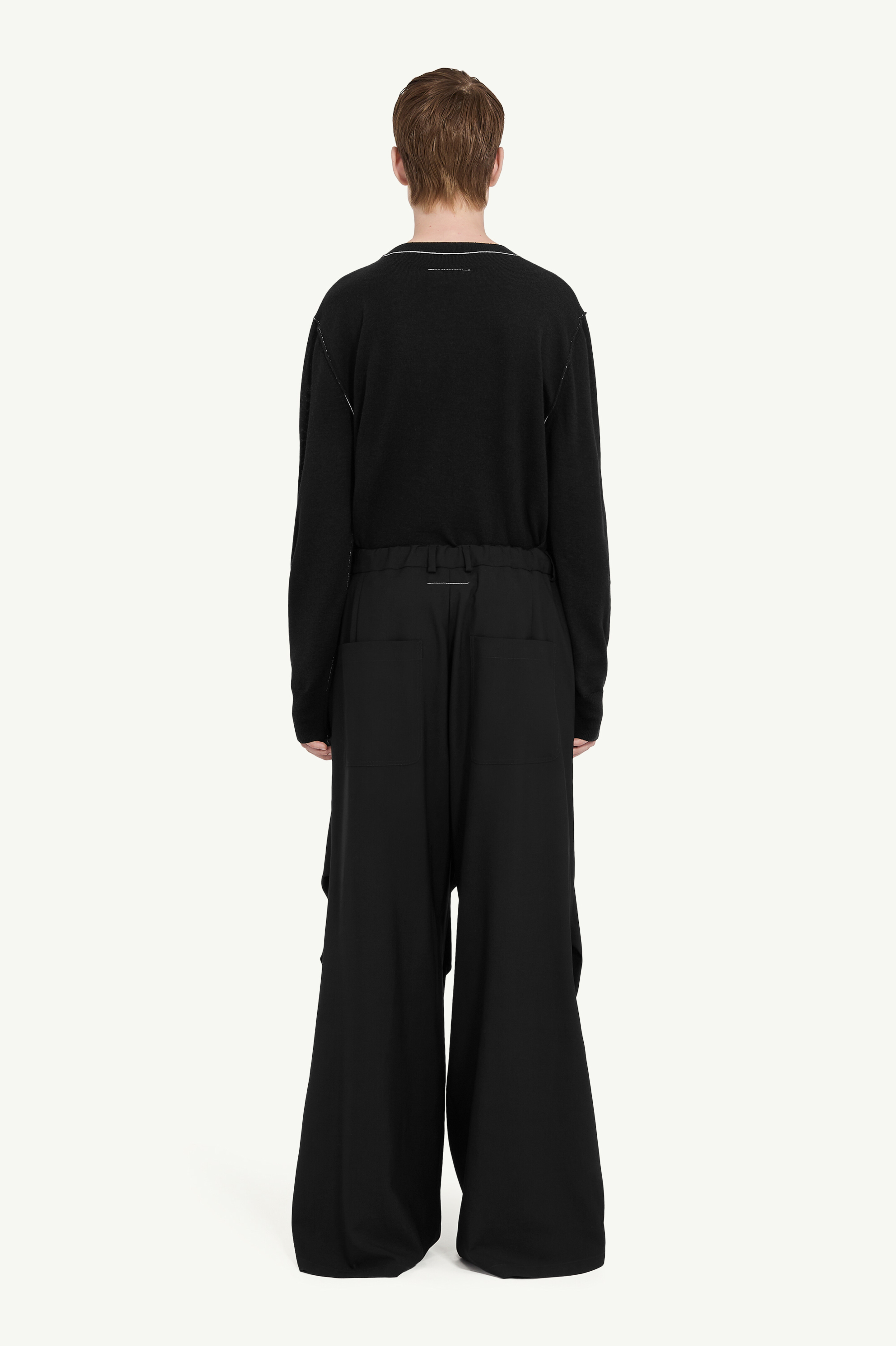 Maison Margiela 21SS ヘリンボーンワイドトラウザー ブラック Maison Margiela 21SS ヘリンボーンワイドトラウザー ブラック Black