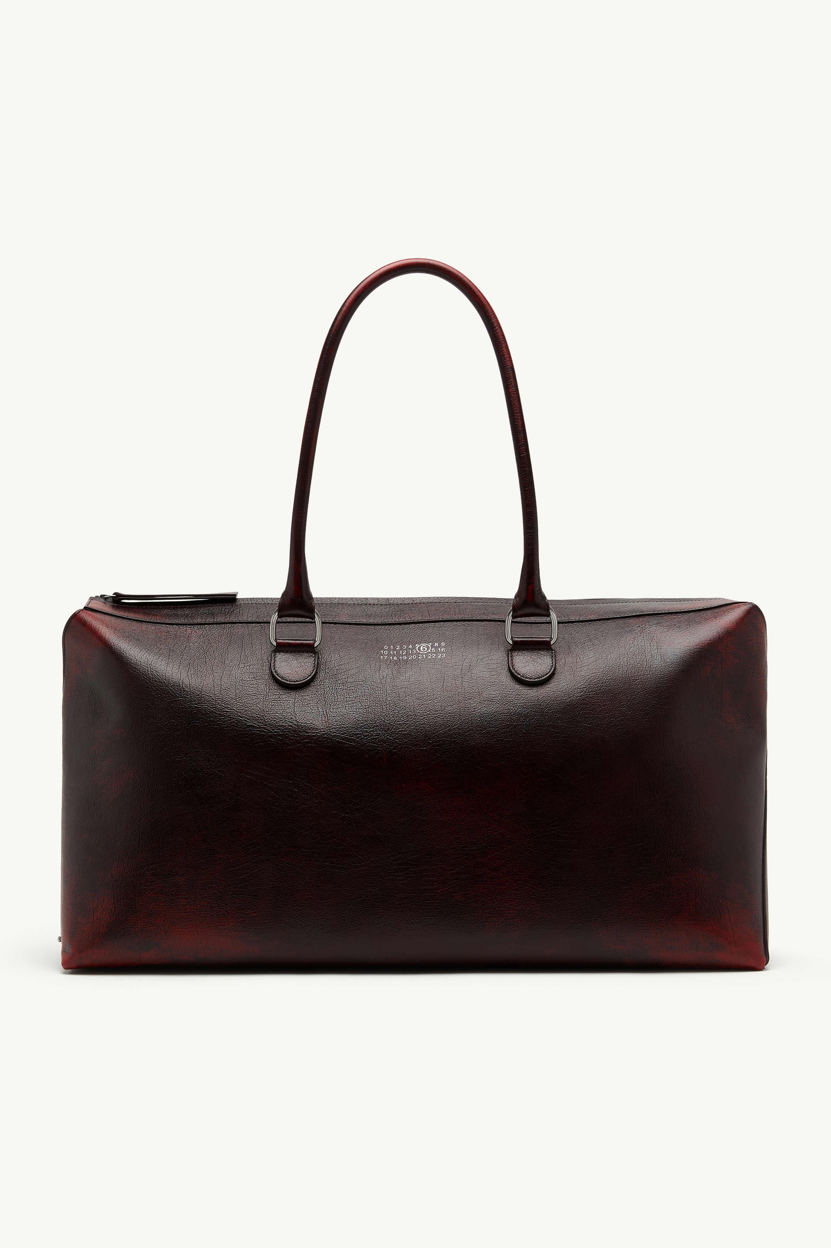 Bauletto weekend bag crackled leather