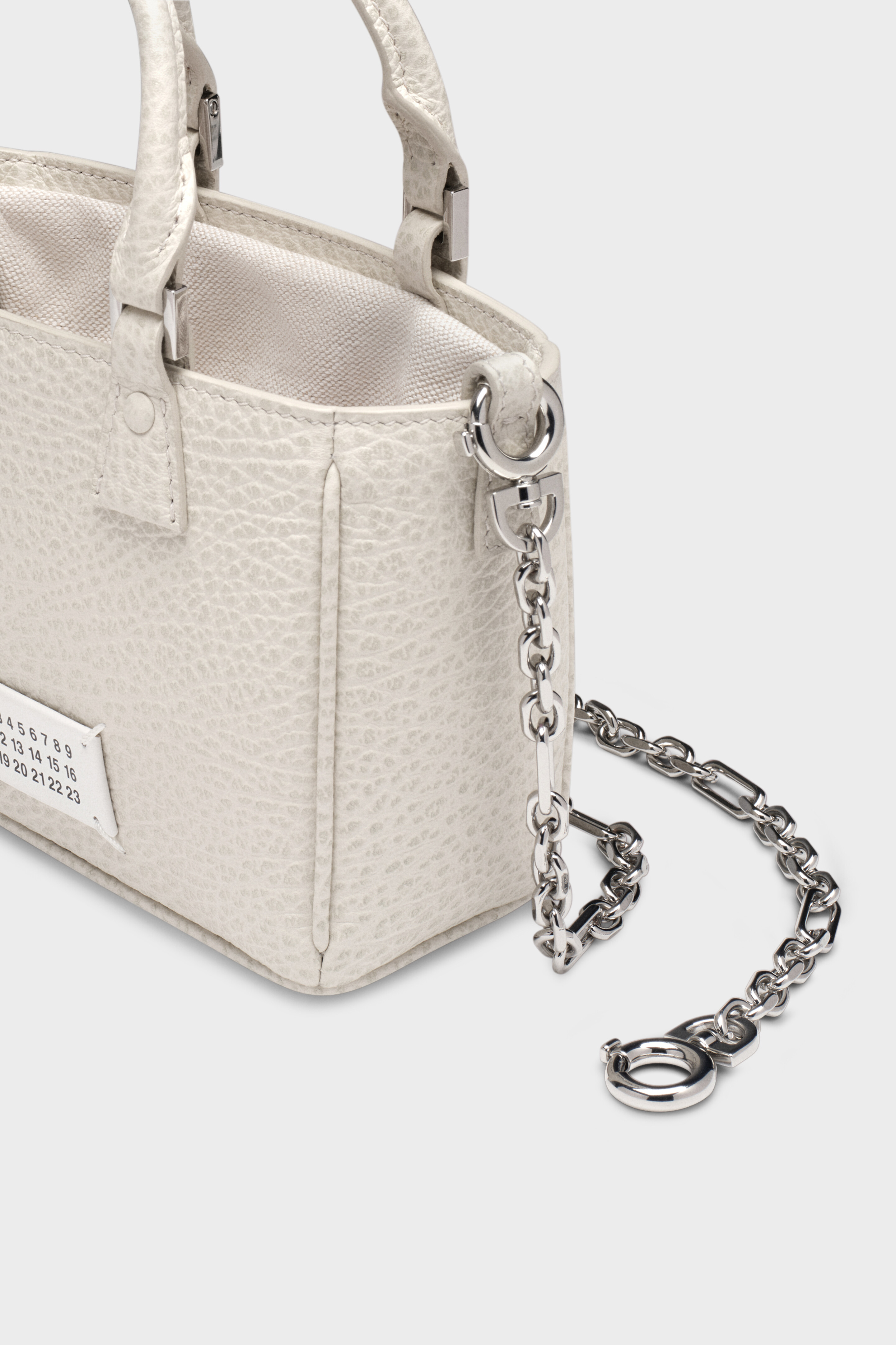 Beige Leather 5AC Shoulder Tote Bag | Maison Margiela
