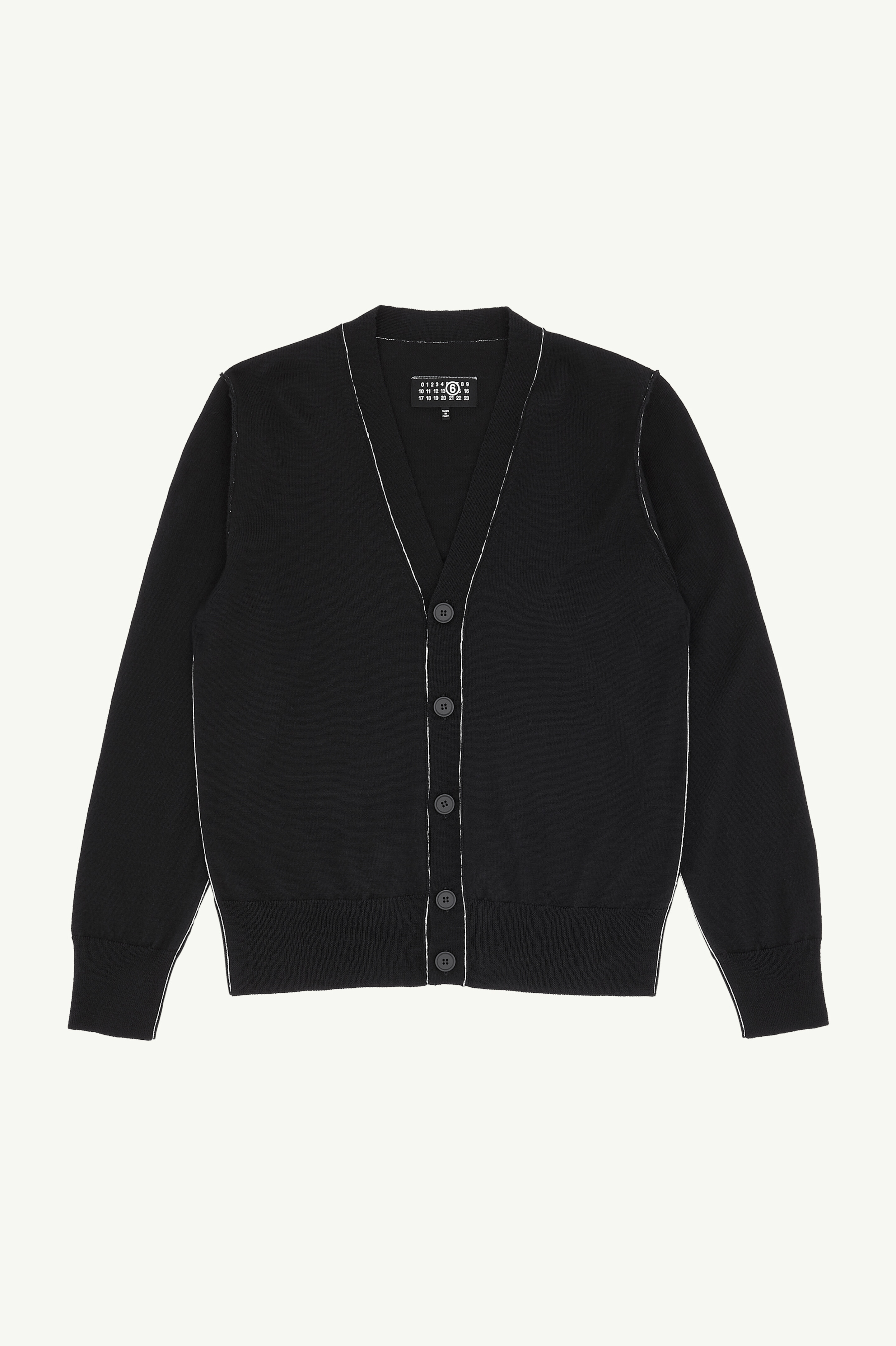 Maison Margiela ウールカーディガン Black Virgin-wool Ribbed Cardigan | Maison Margiela