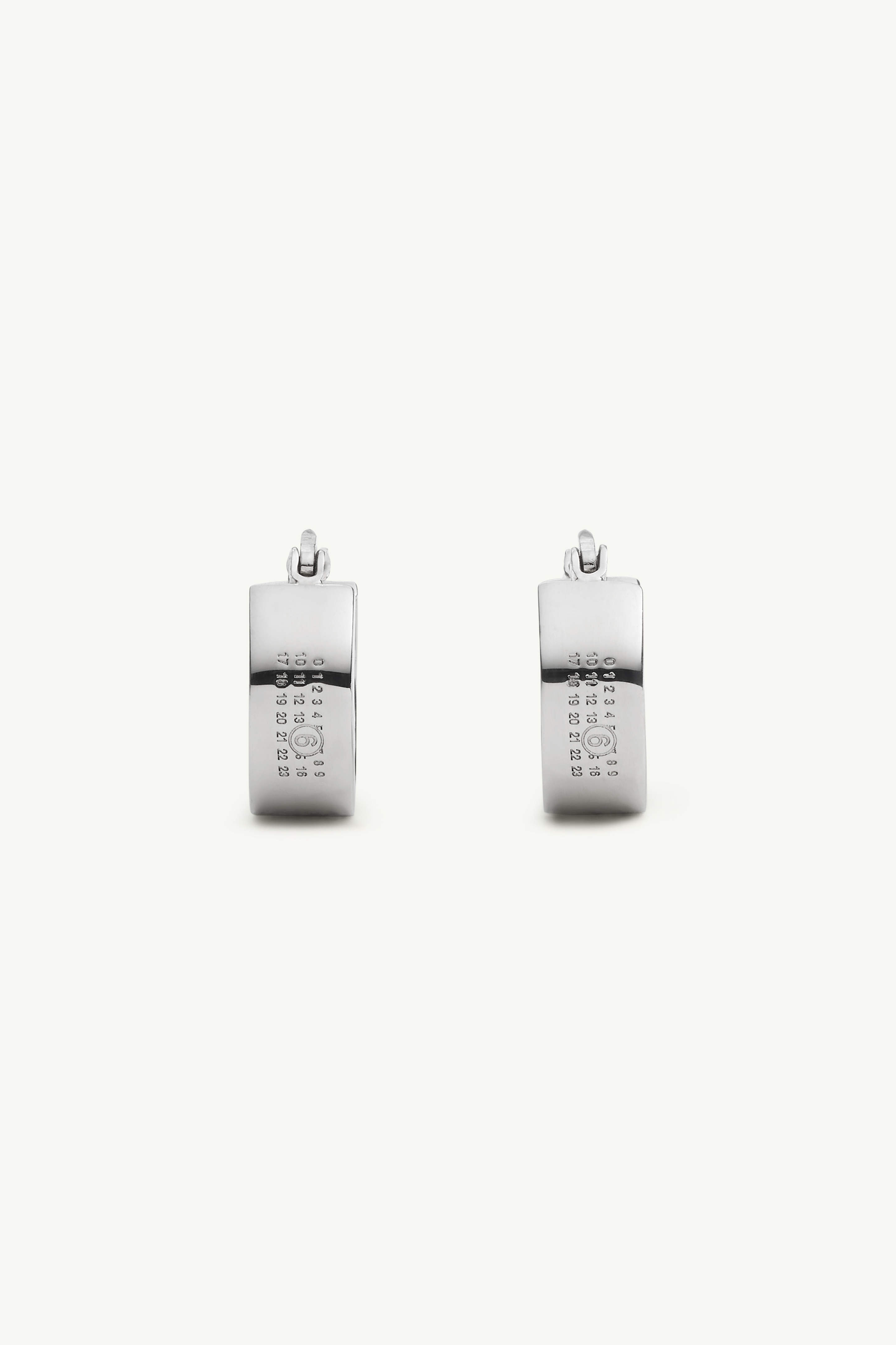Numeric hoop earrings
