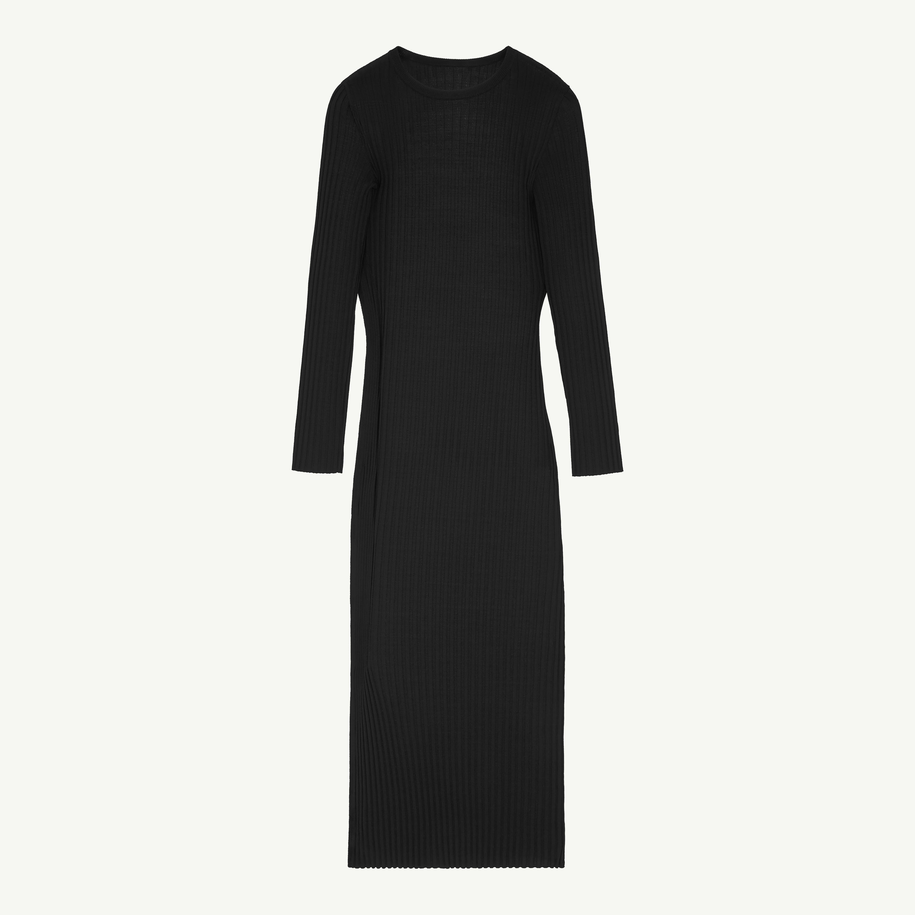Ribbed knit midi dress