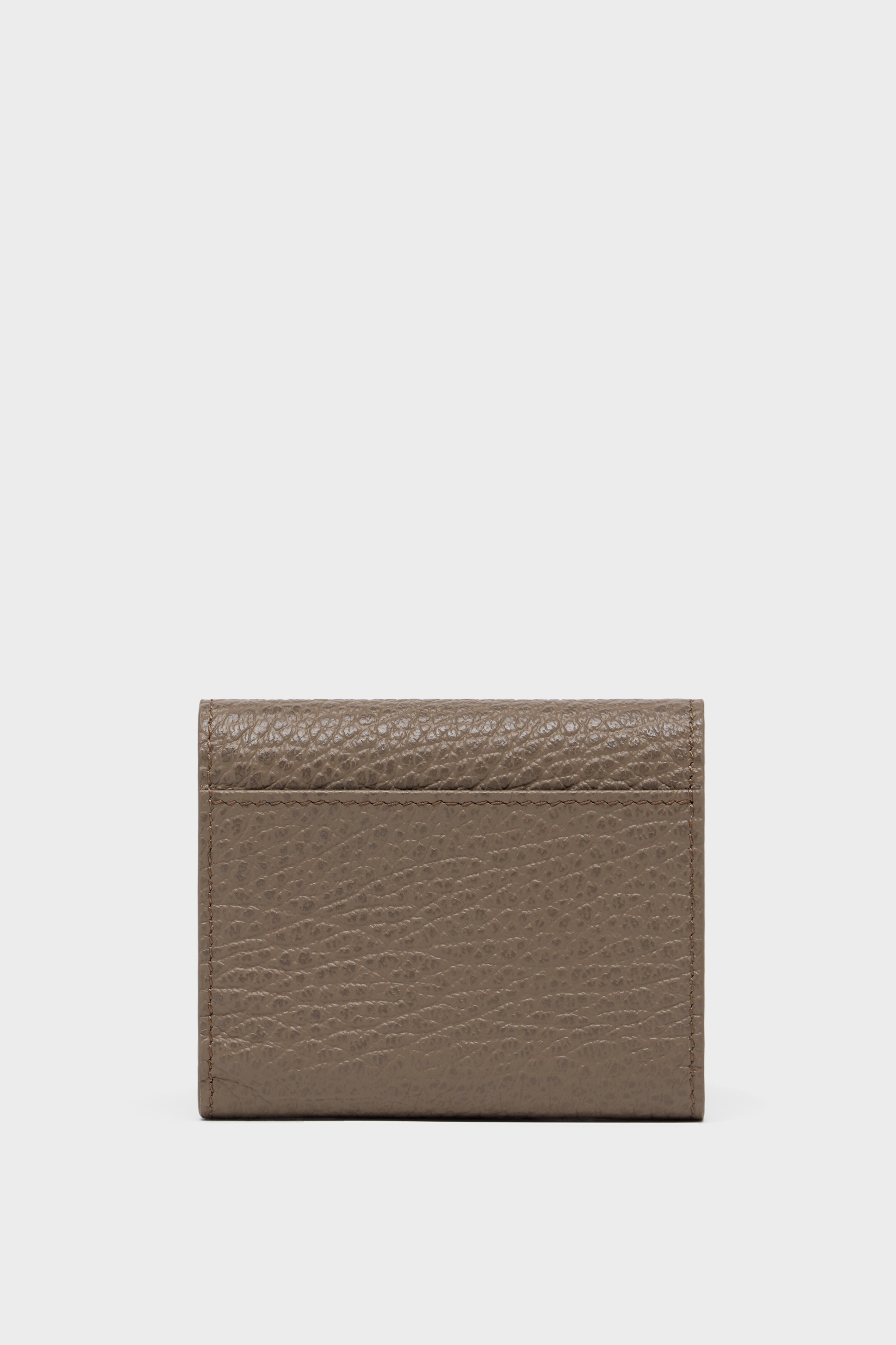 4ステッチ バイカラー 三つ折り ウォレット ブラウン | Maison