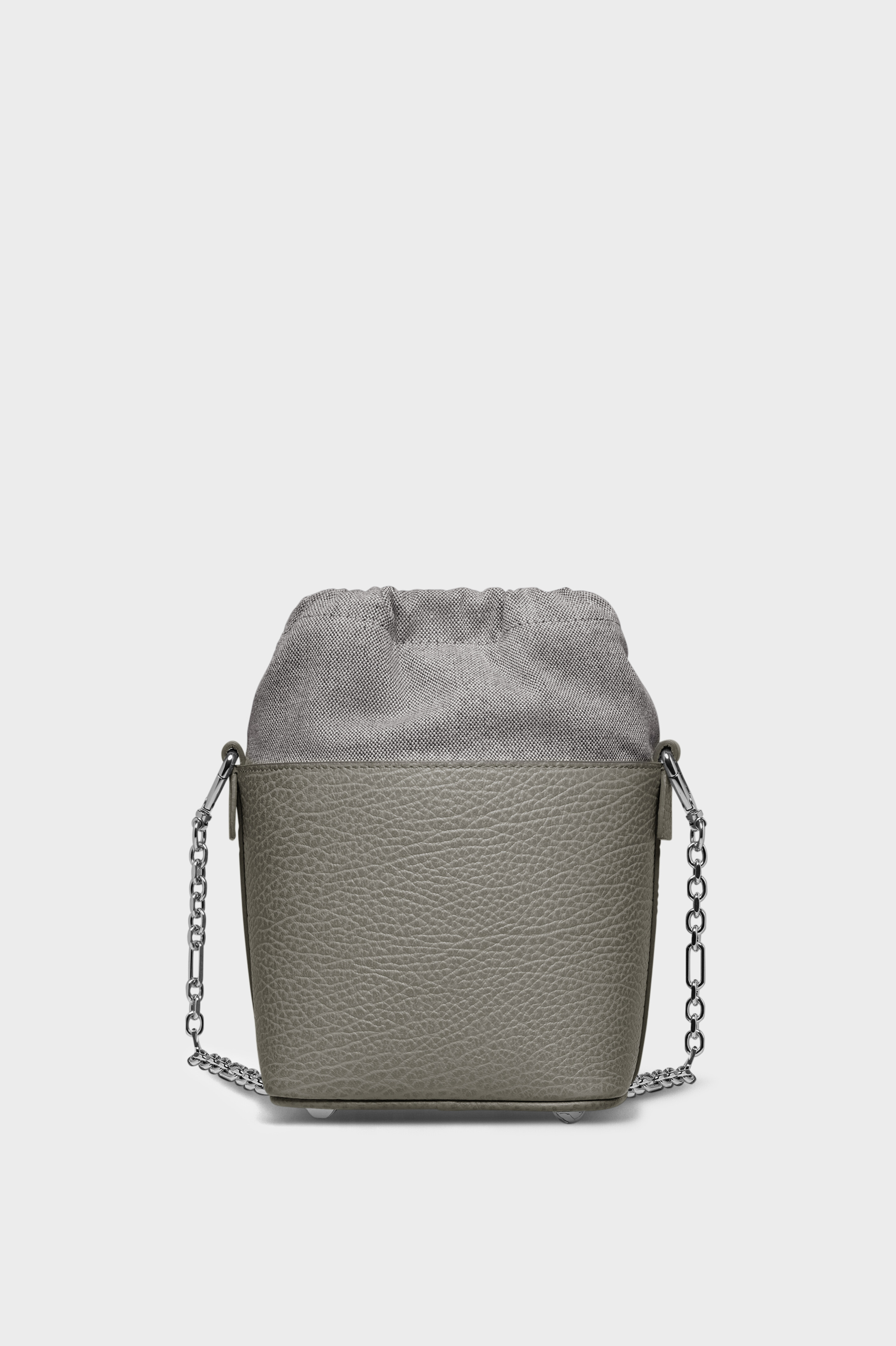 Gray Leather 5AC Bucket Small Shoulder Bag | Maison Margiela