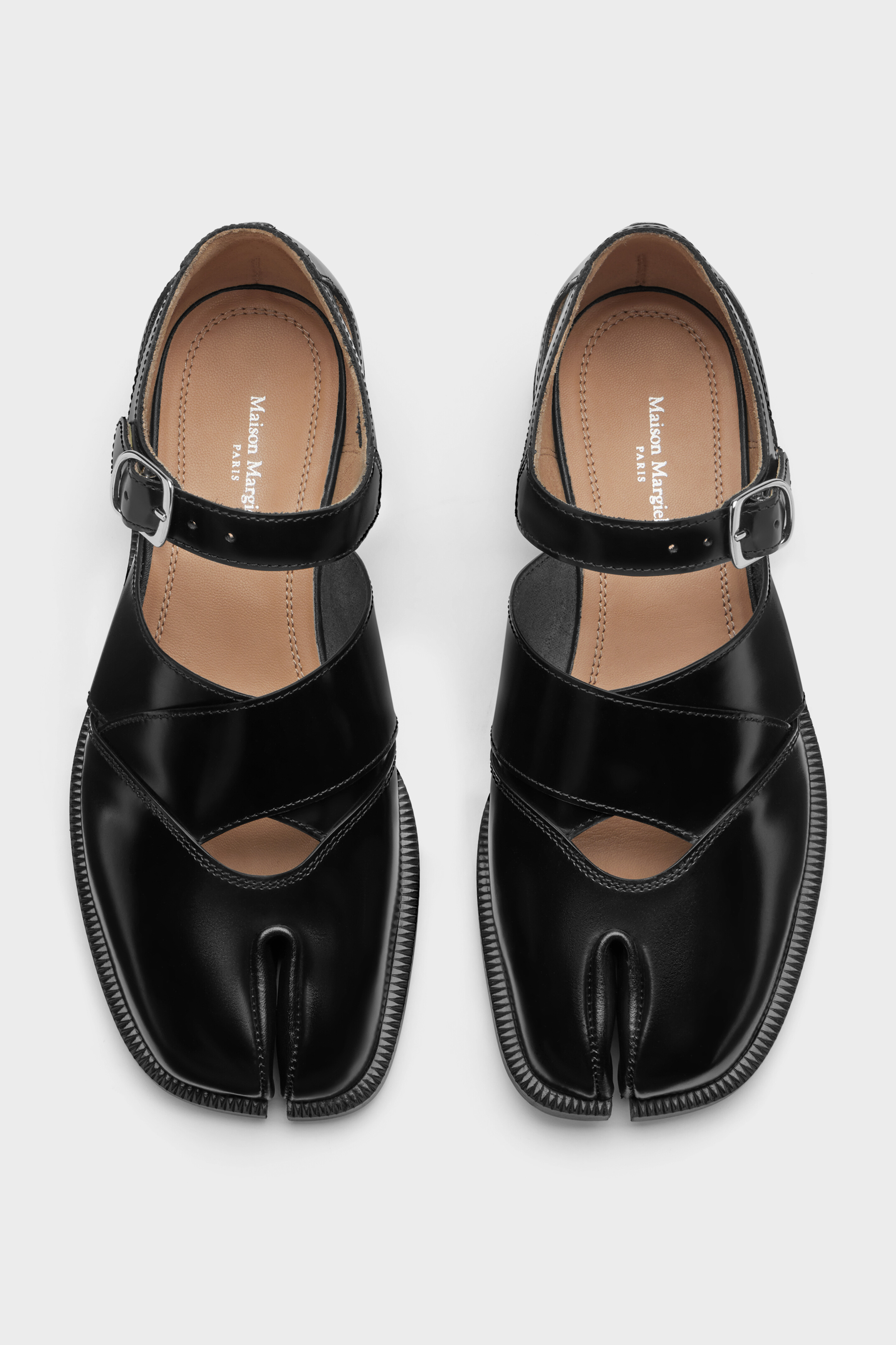 靴 Maison Margiela Tabi leather sandals 44 Black Maison Margiela Tabi Leather Sandals | Maison Margiela Official