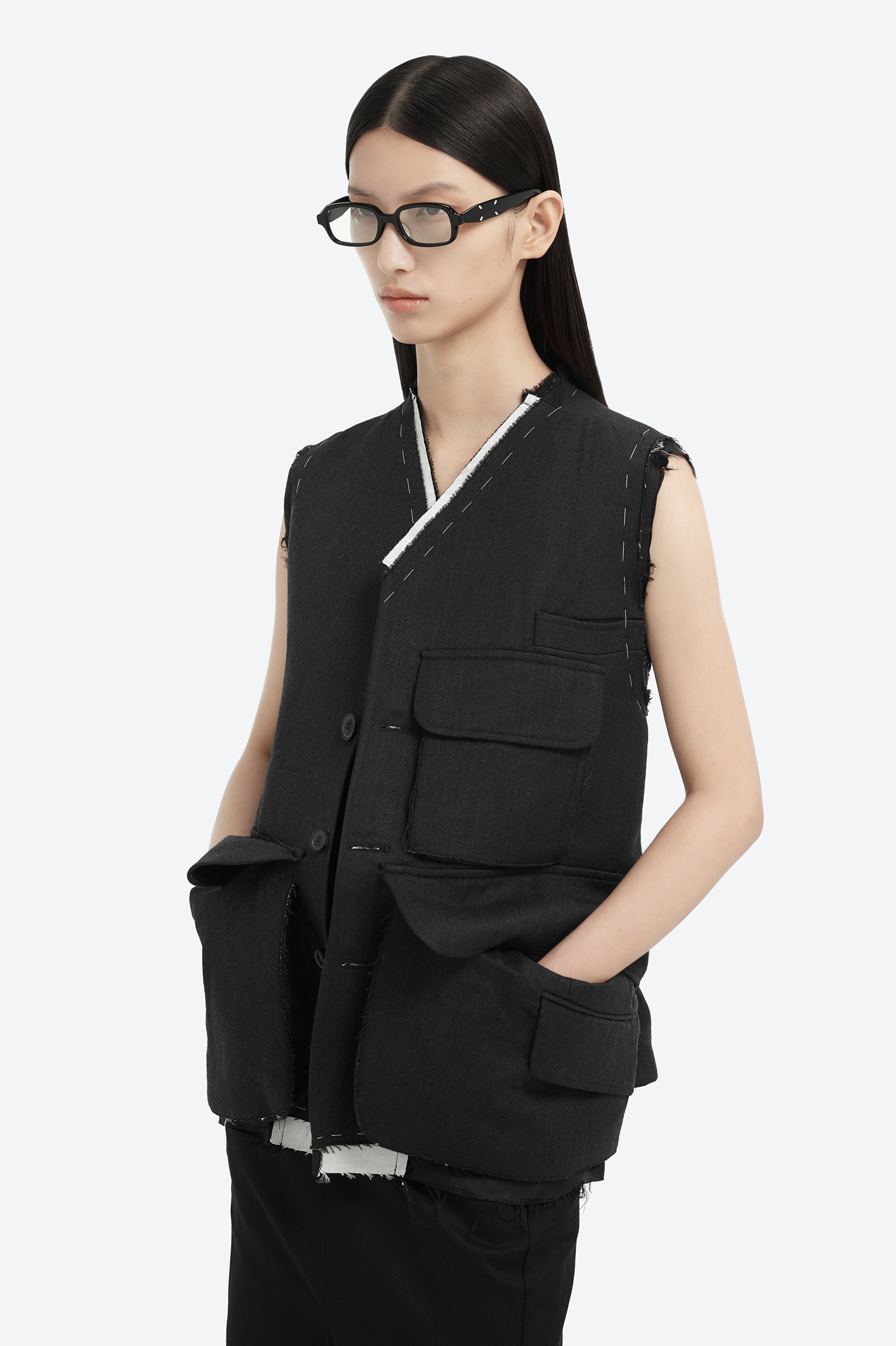 Black Rectangular Glasses x Gentle Monster​ | Maison Margiela