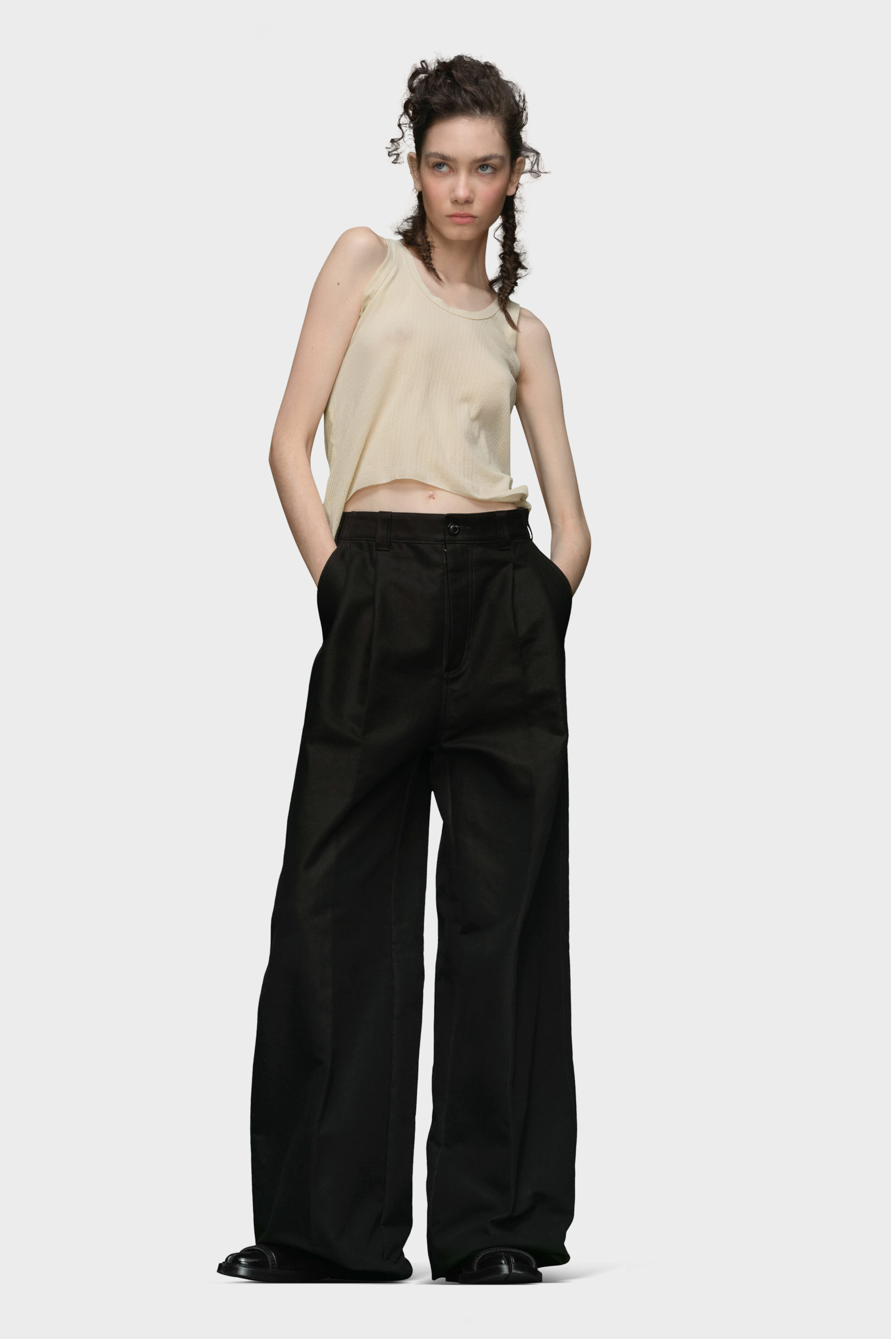Black Skater Oversized Chino Trousers | Maison Margiela Black Skater Oversized Chino Trousers | Maison Margiela