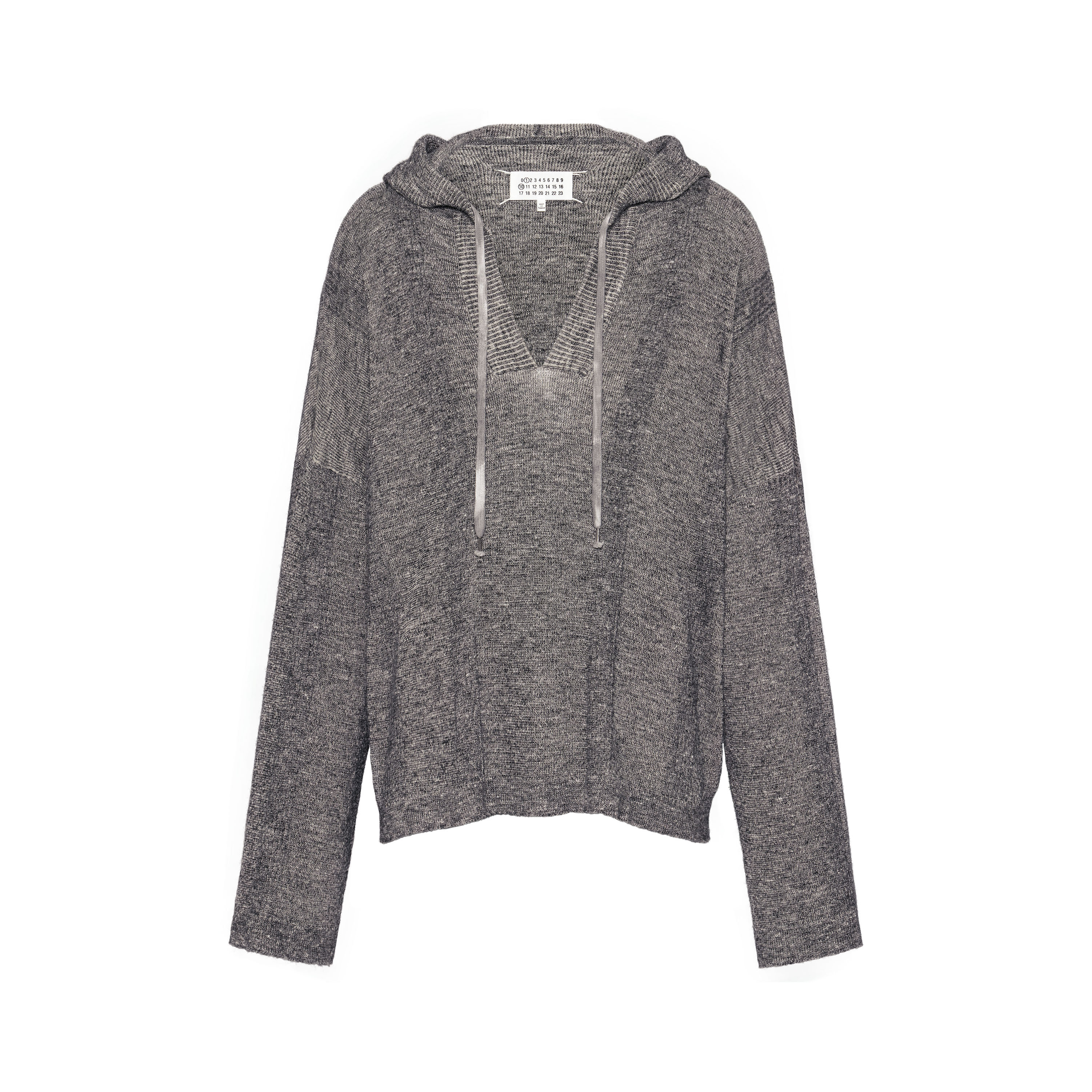 Summer chiné knit hoodie