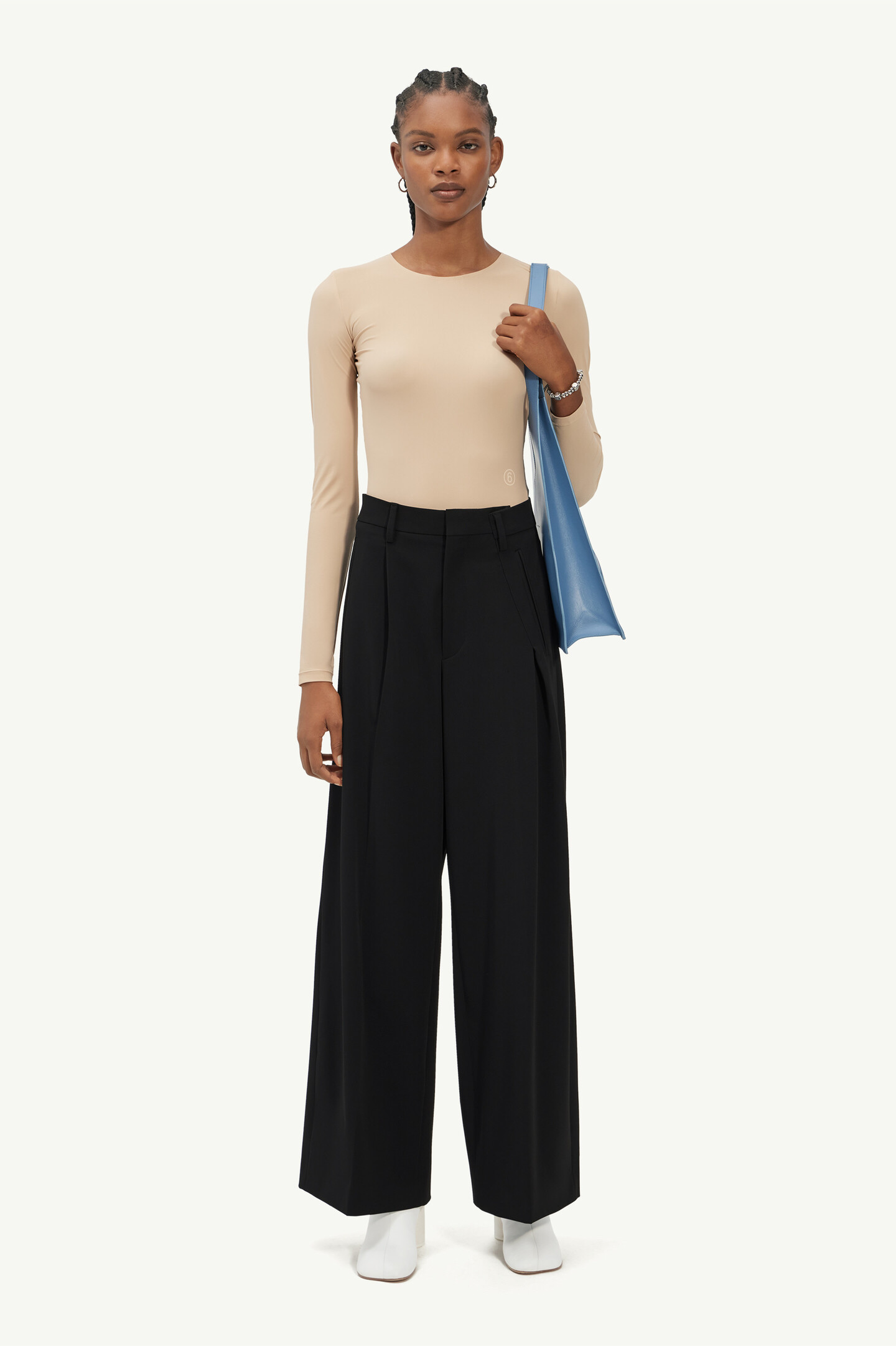 【Maison Margiela】cropped wide trousers Cropped Wide Leg Trousers by MM6 Maison Margiela- La Garçonne