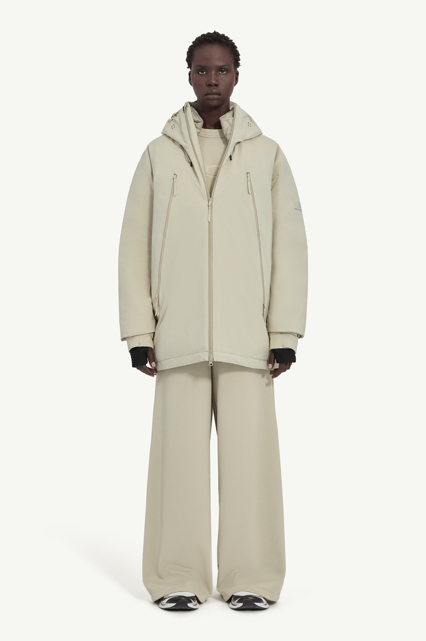 Gray MM6 x Salomon hooded jacket | MM6 Official