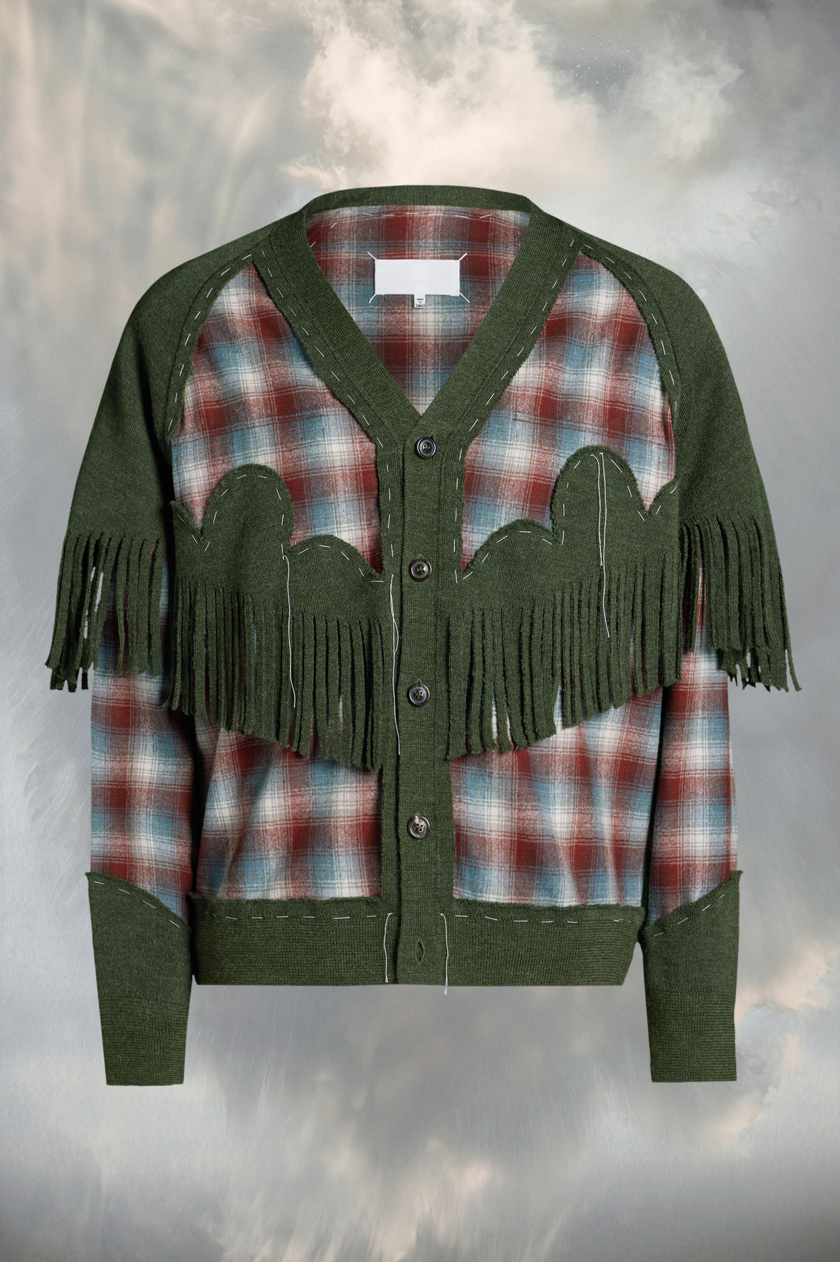【Maison Margiela】ペンドルトン カーディガン Maison Margiela x Pendleton フリンジトリム カーディガン