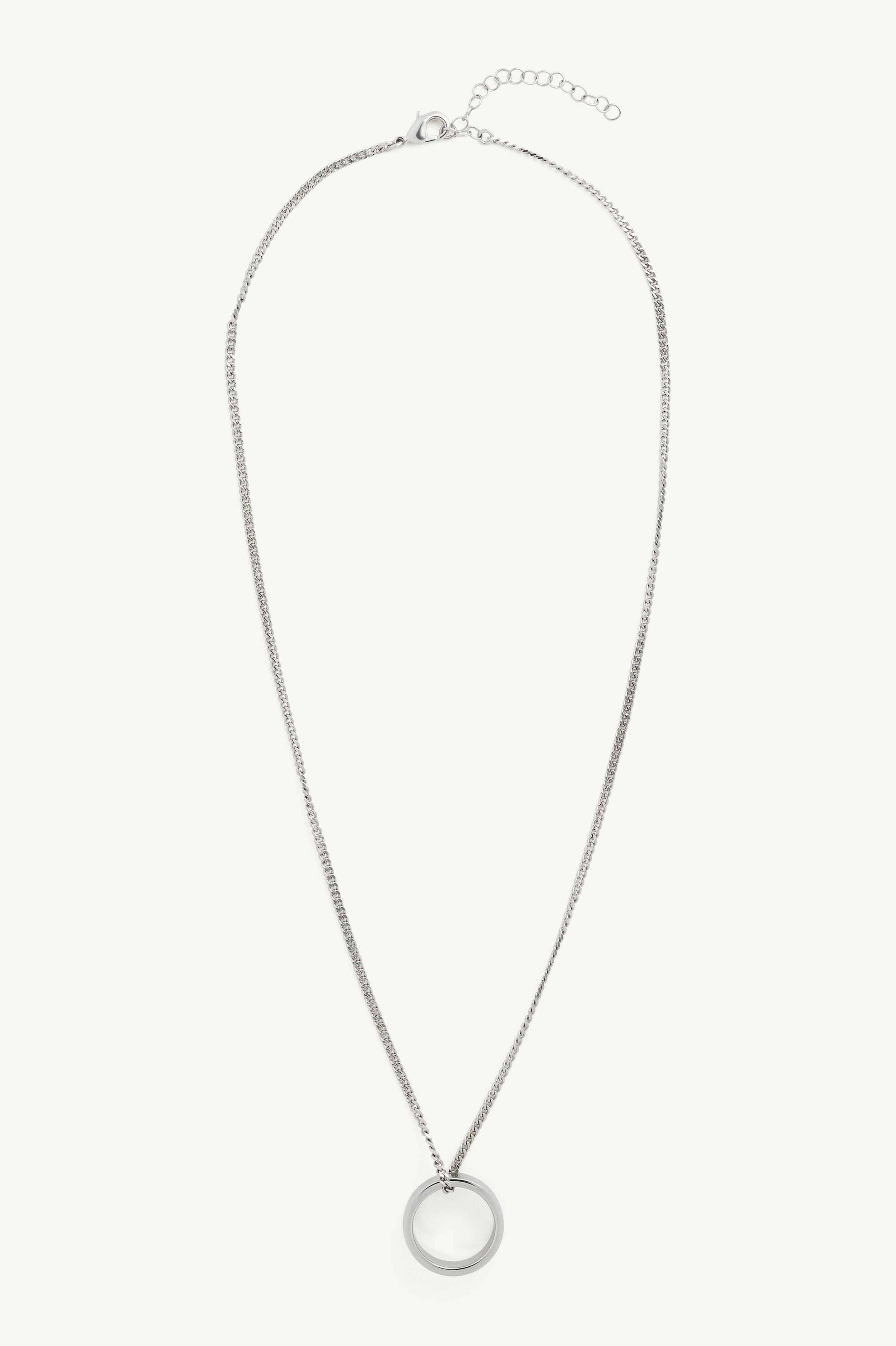 Numeric Minimal Signature Pendant Ring Necklace