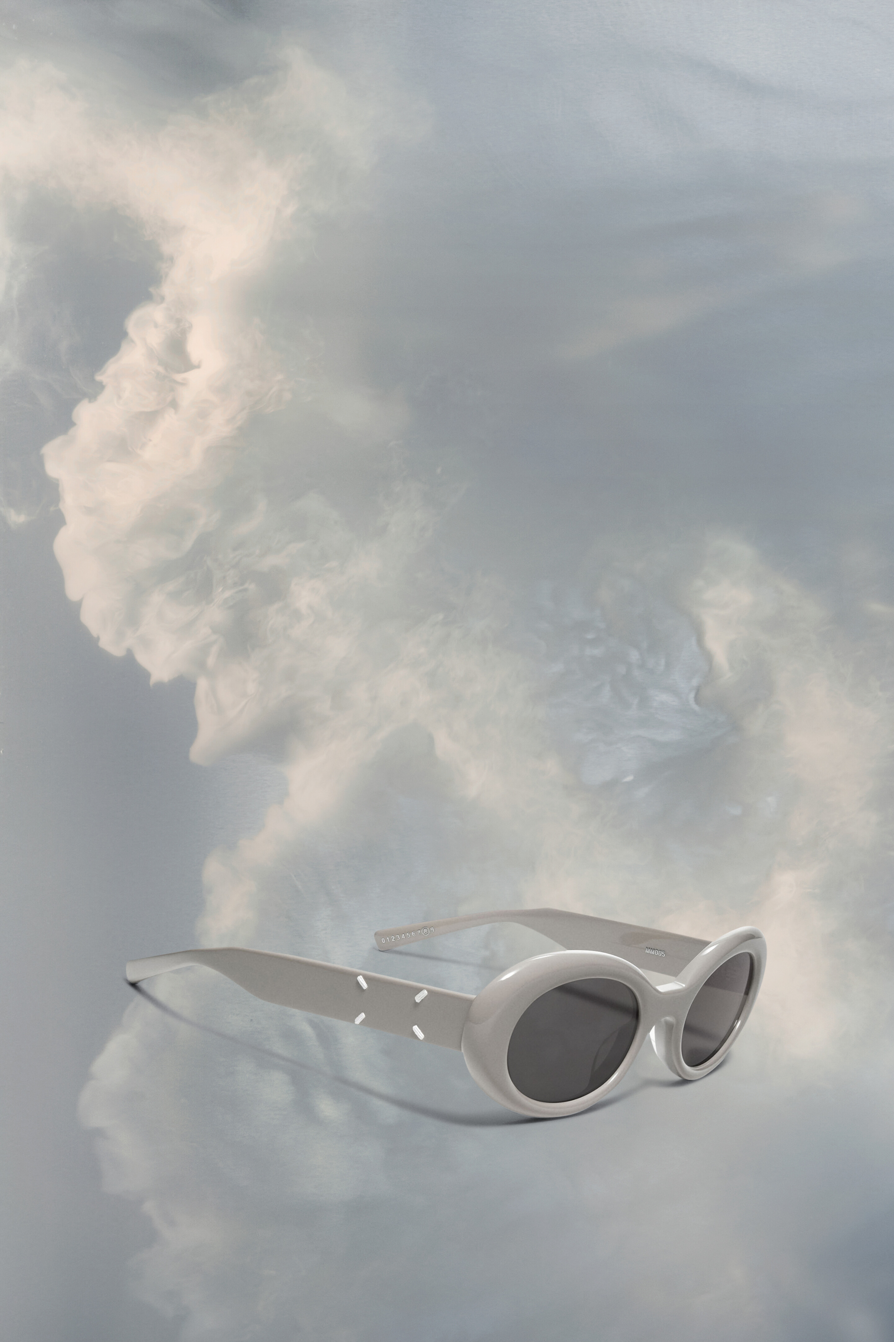 Grey Oval Sunglasses MM x Gentle Monster | Maison Margiela