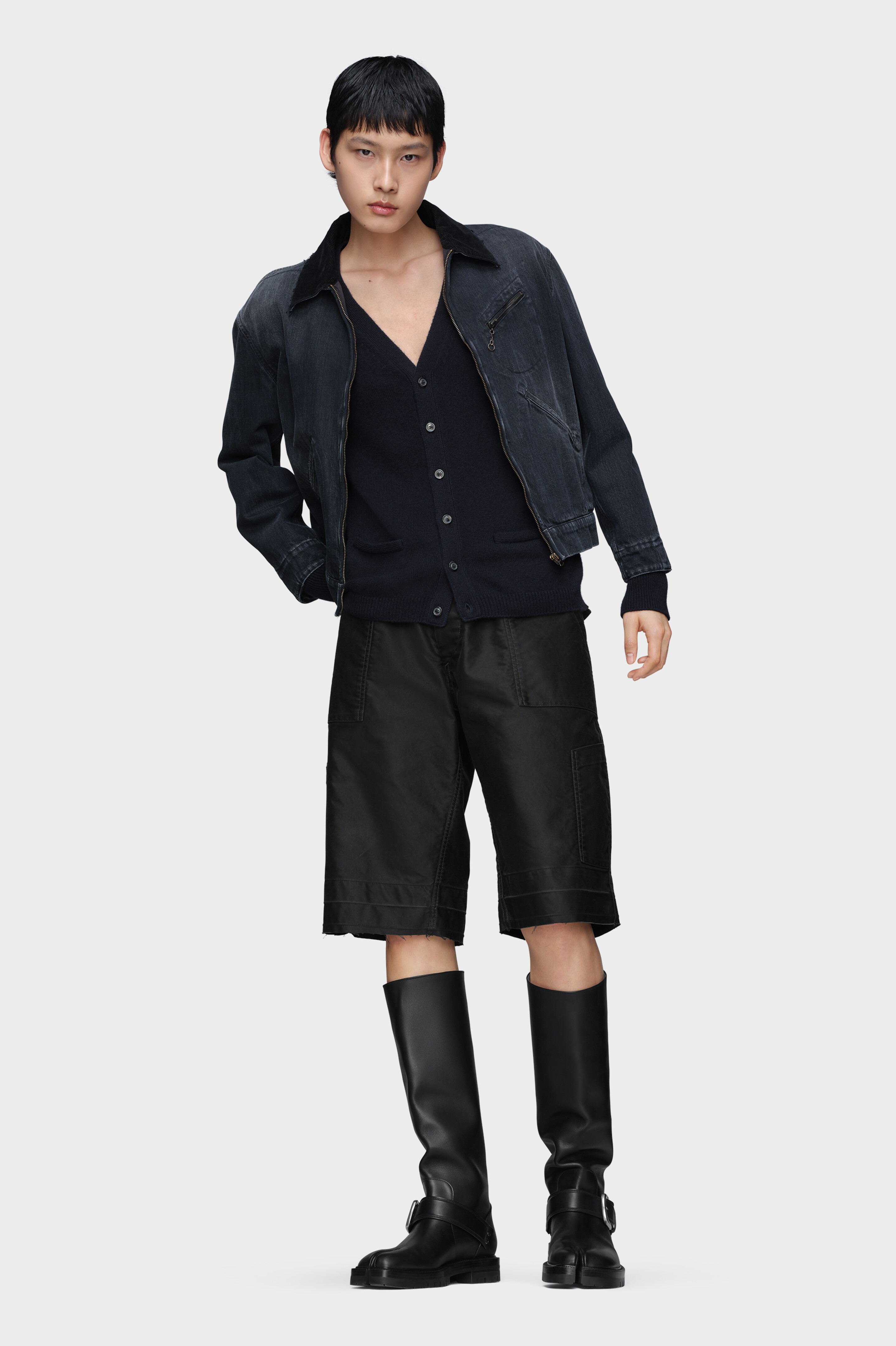 Men's Blue Cashmere Cardigan | Maison Margiela